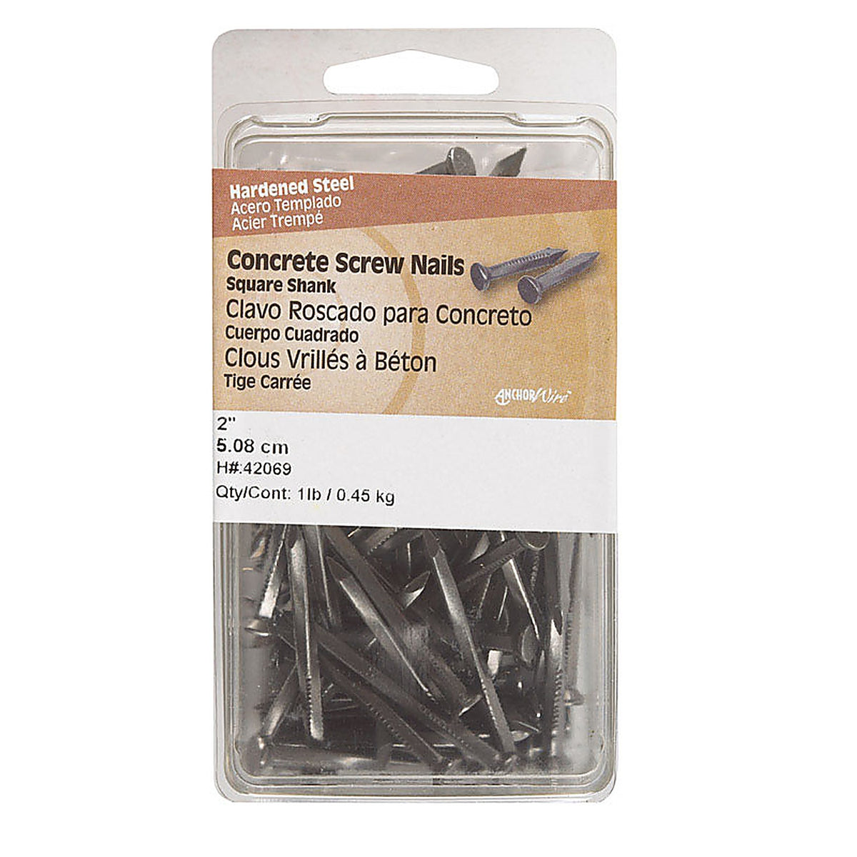 Hillman - 42069 - 2 in. Concrete Steel Nail Flat 1 lb.