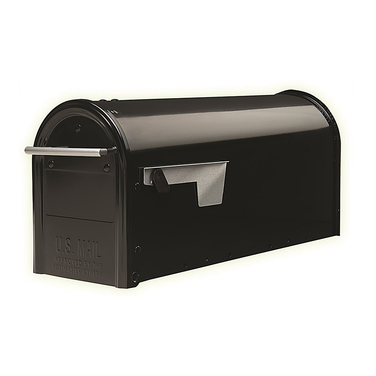 Gibraltar - FM110B00 - Franklin Contemporary Galvanized Steel Post Mount Black Mailbox