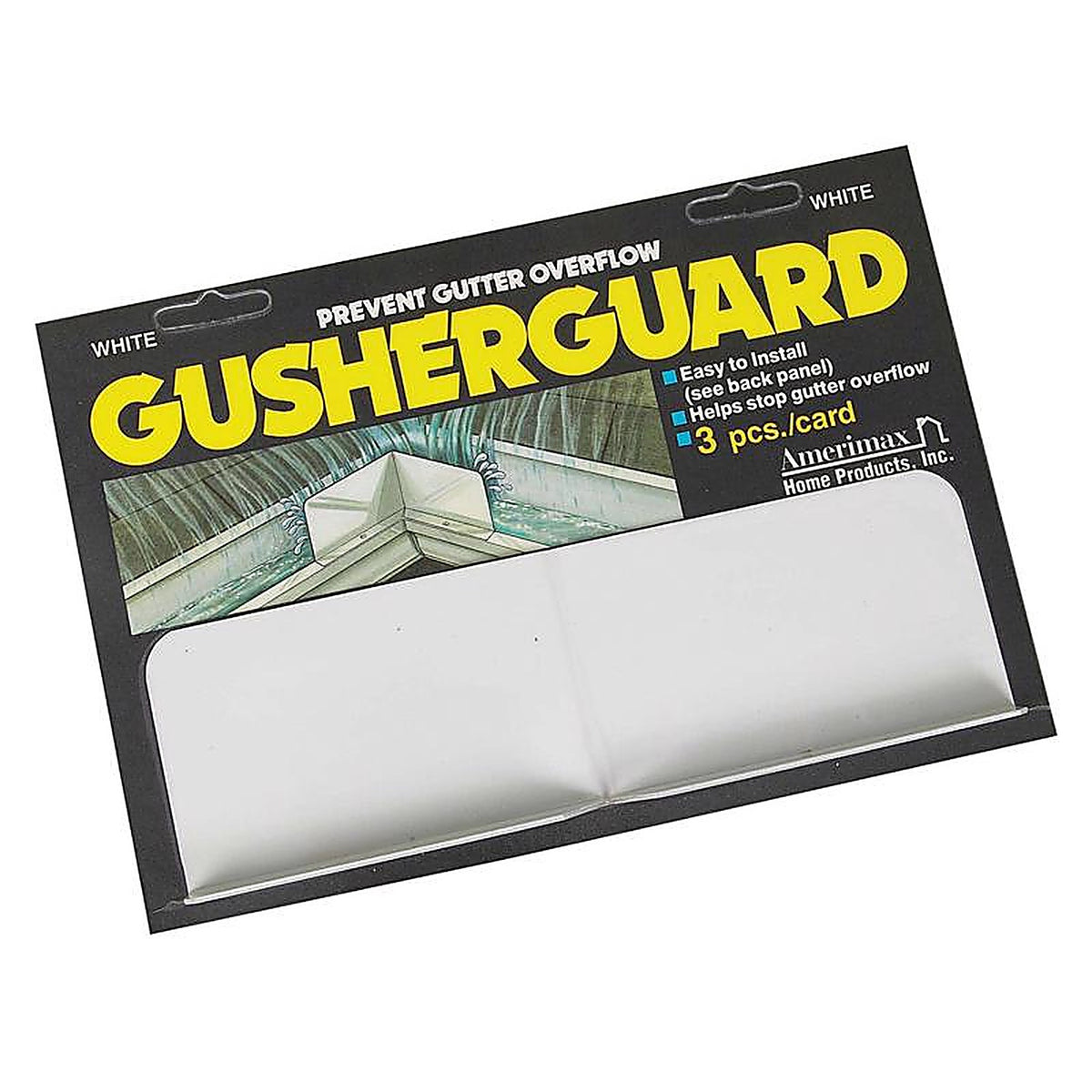 Amerimax - 25074 - 3 in. H X 0.5 in. W X 9 in. L White Aluminum K Gusher Guard