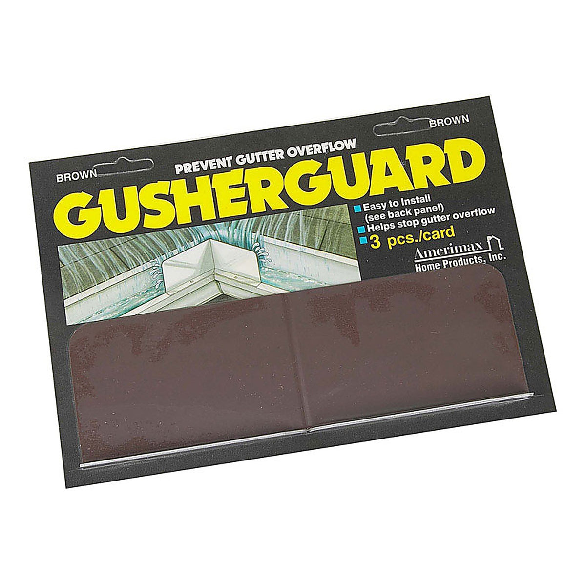 Amerimax - 2507419 - 3 in. H X 0.5 in. W X 9 in. L Brown Aluminum K Gusher Guard