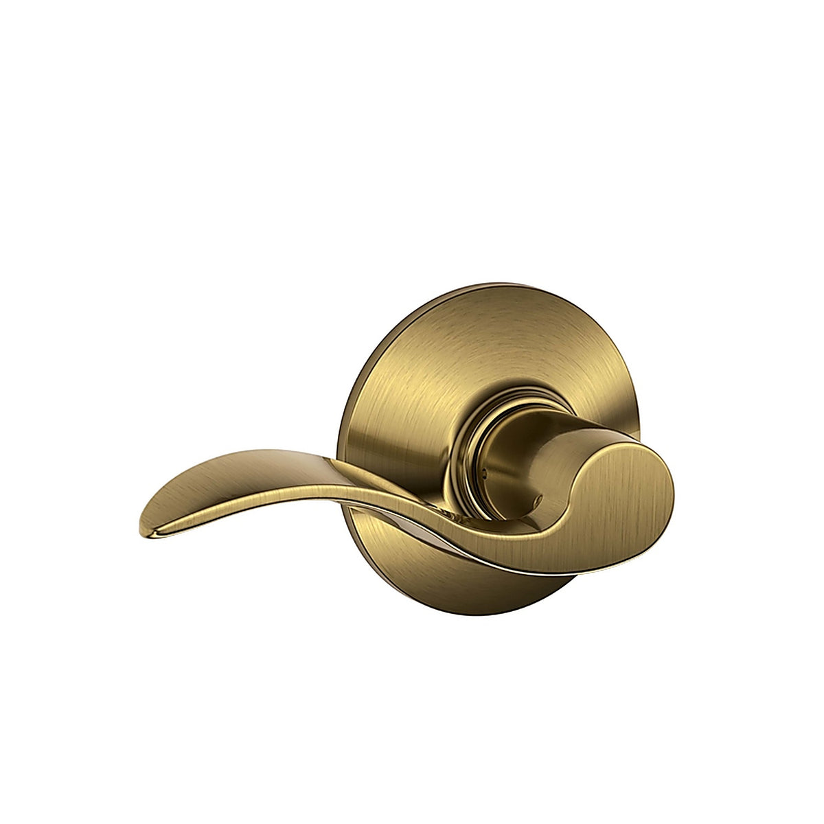 Schlage - F10ACC609 - Accent Antique Brass Passage Lever Right or Left Handed