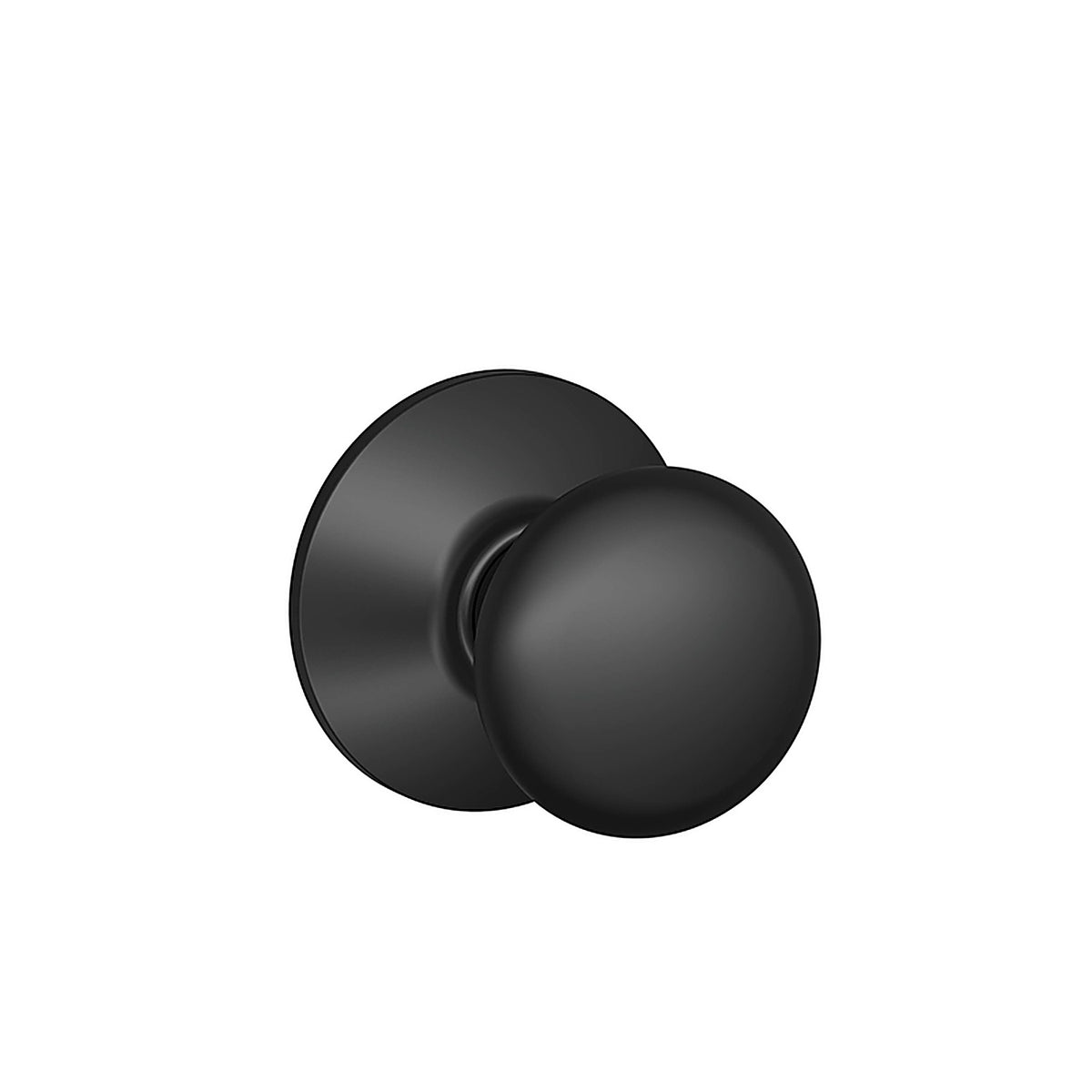 Schlage - F10PLY622 - Plymouth Matte Black Passage Door Knob Right or Left Handed