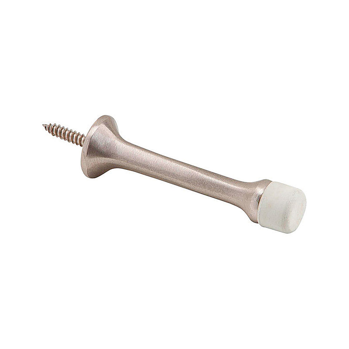 Ives - 61A15 - 3-3/16 in. W X 7/8 in. L Aluminum Satin Nickel Door Stop Mounts to wall