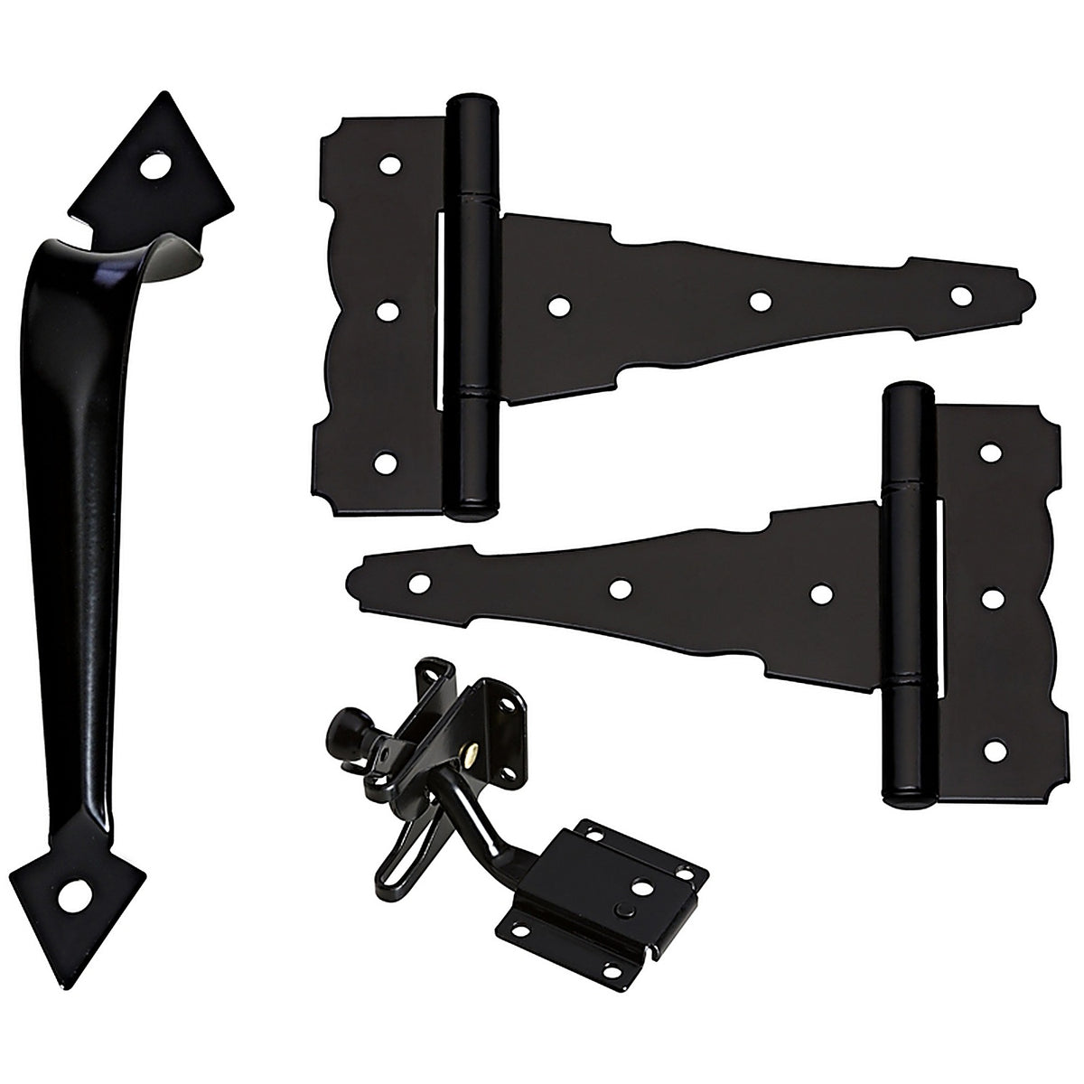 National Hardware - N343-467 - Black Steel Gate Hardware Kit - 1/Pack