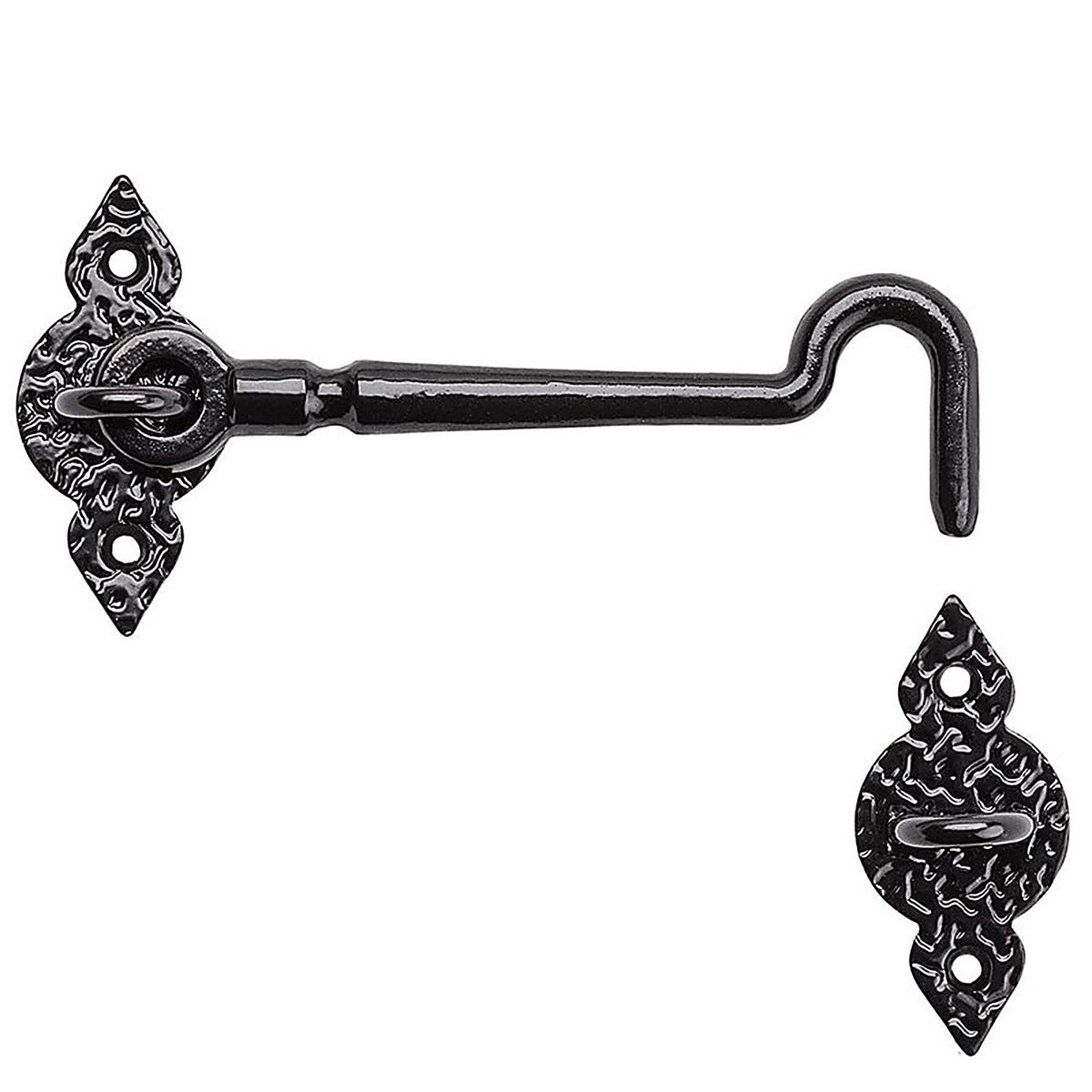 National Hardware - N100-054 - 6 in. L Black Steel Gate Hook 1 pk