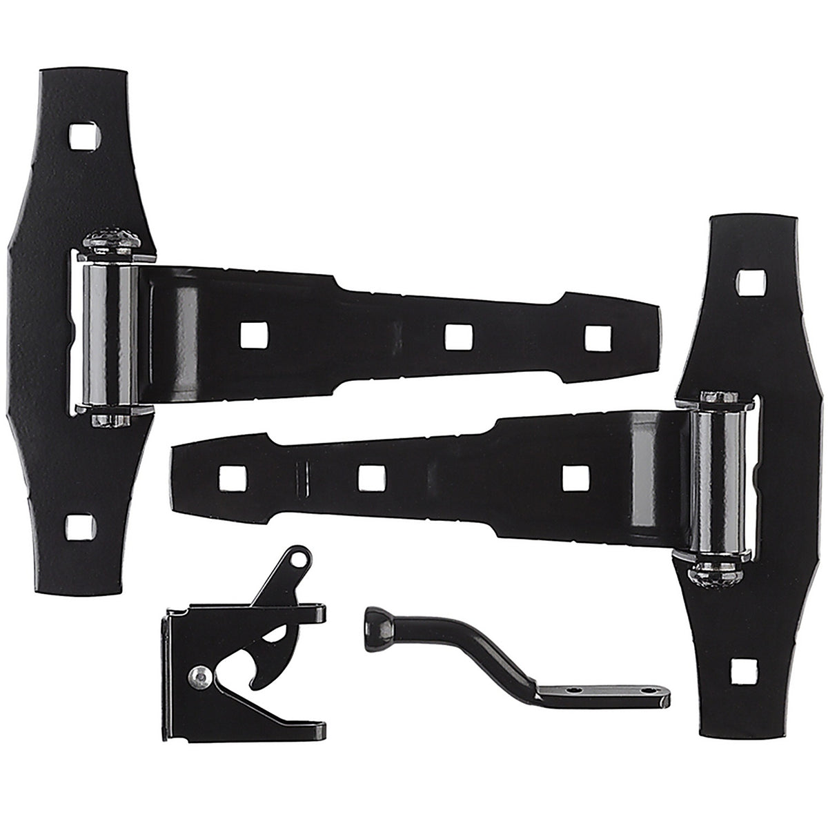 National Hardware - N109-025 - 8-13/16 in. L Black Steel Gate Hardware Kit - 1/Pack
