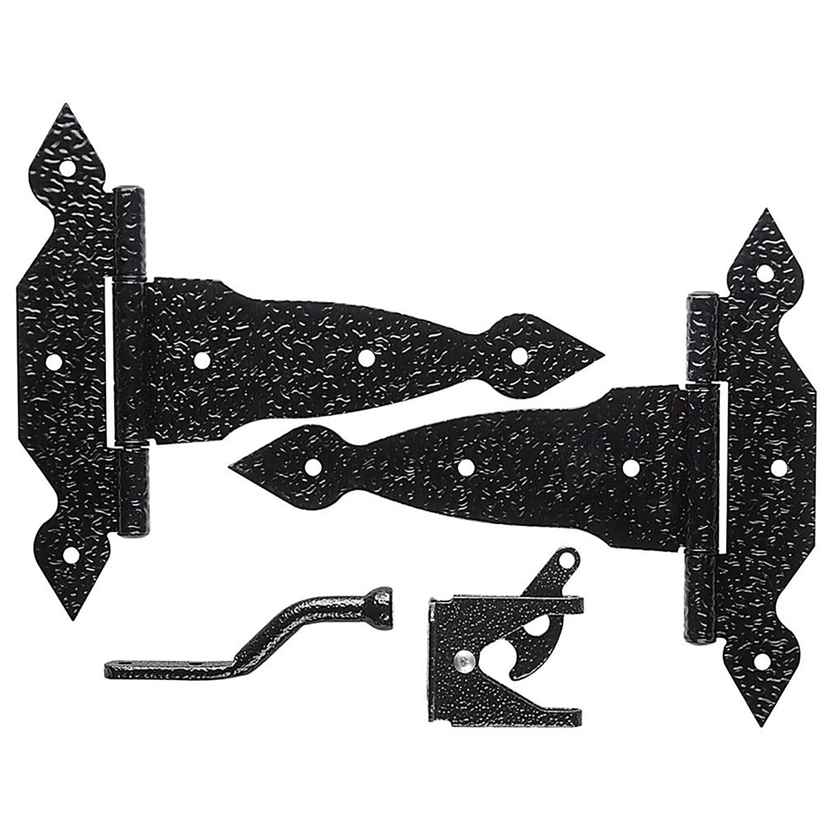 National Hardware - N109-013 - 8 in. L Black Steel Gate Hardware Kit - 1/Pack