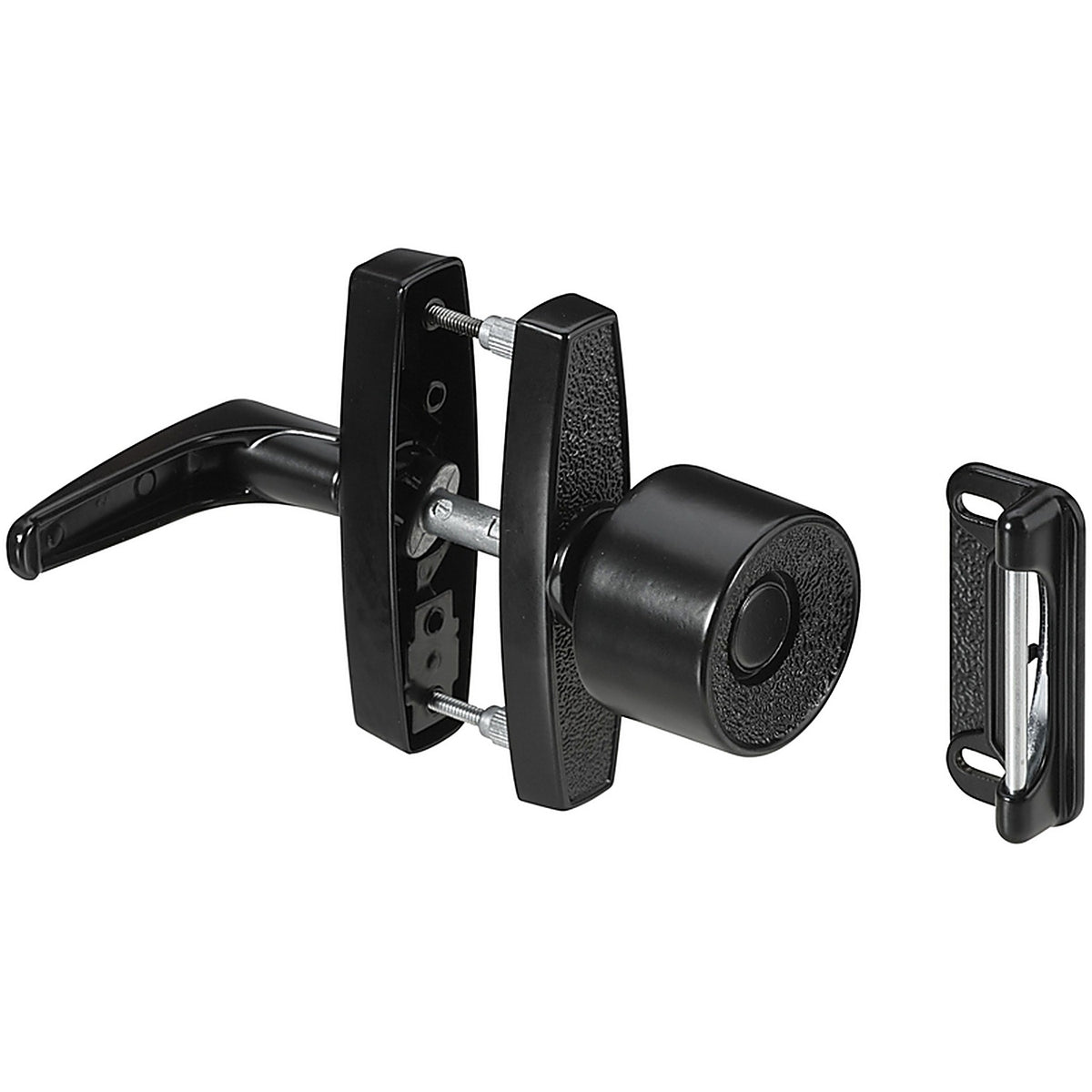 National Hardware - N178-798 - Black Zinc Universal Knob Latch 1 pk