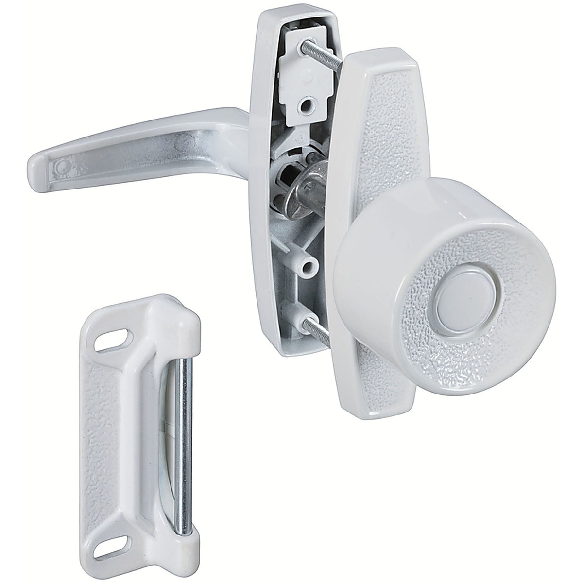 National Hardware - N212-993 - White Zinc Universal Knob Latch 1 pk