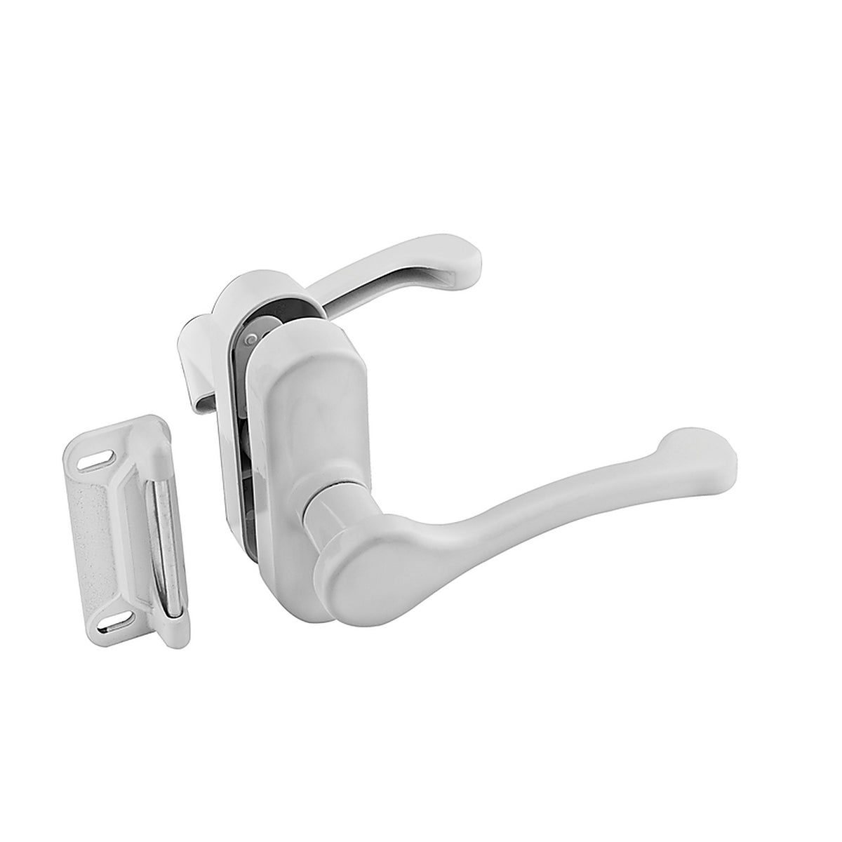 National Hardware - N262-196 - White Zinc Lever Latches 1 pk