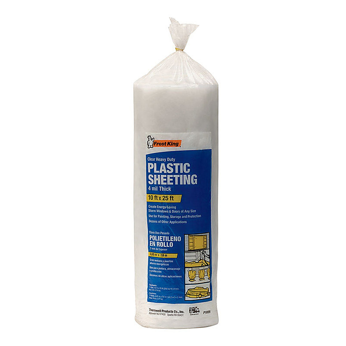 Frost King - P1025 - Clear Plastic Sheeting Roll For Doors and Windows 25 ft. L X 4 mil T