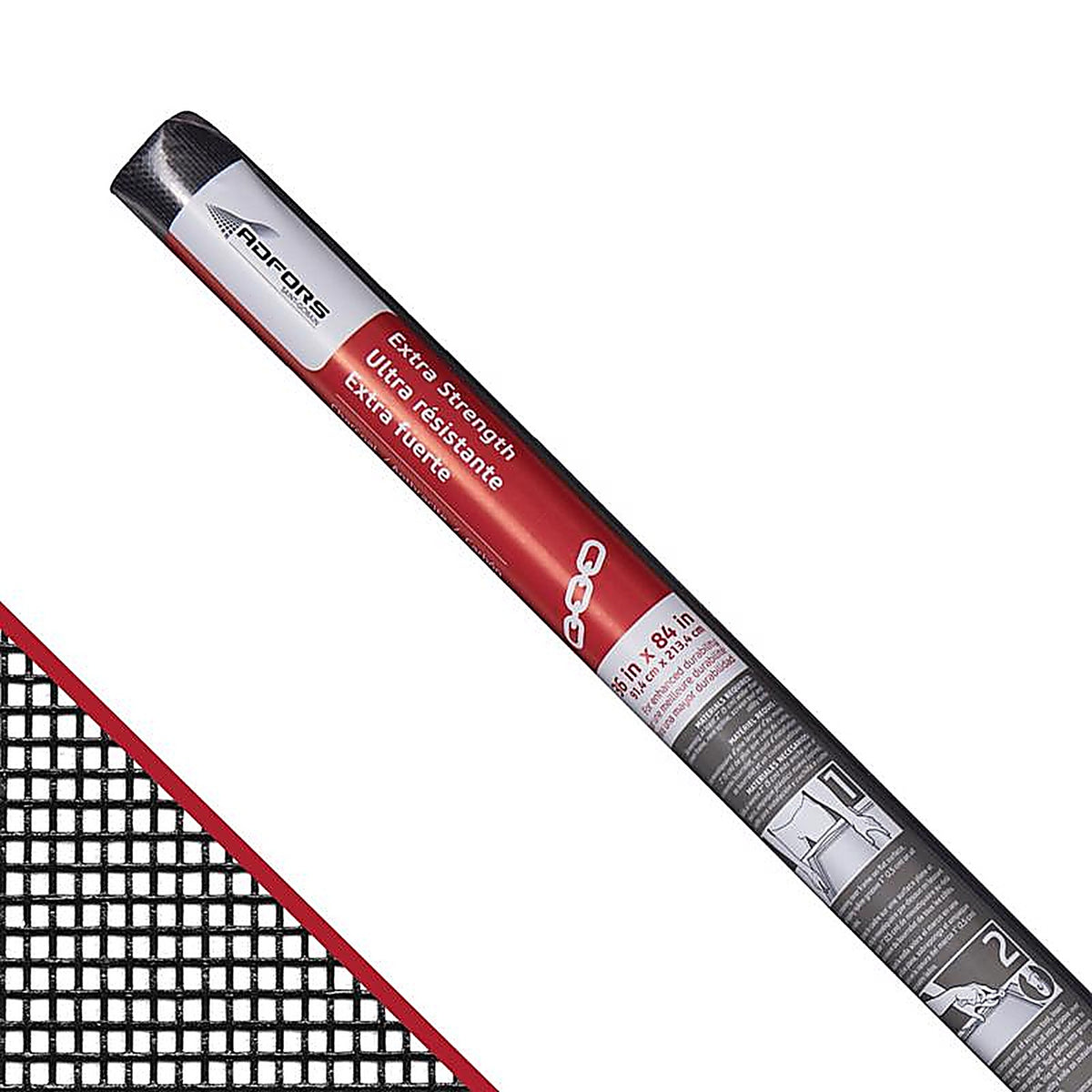 Saint-Gobain - FCS10113-M - Extra Strength 36 in. W X 7 ft. L Charcoal Fiberglass Insect Screen Cloth