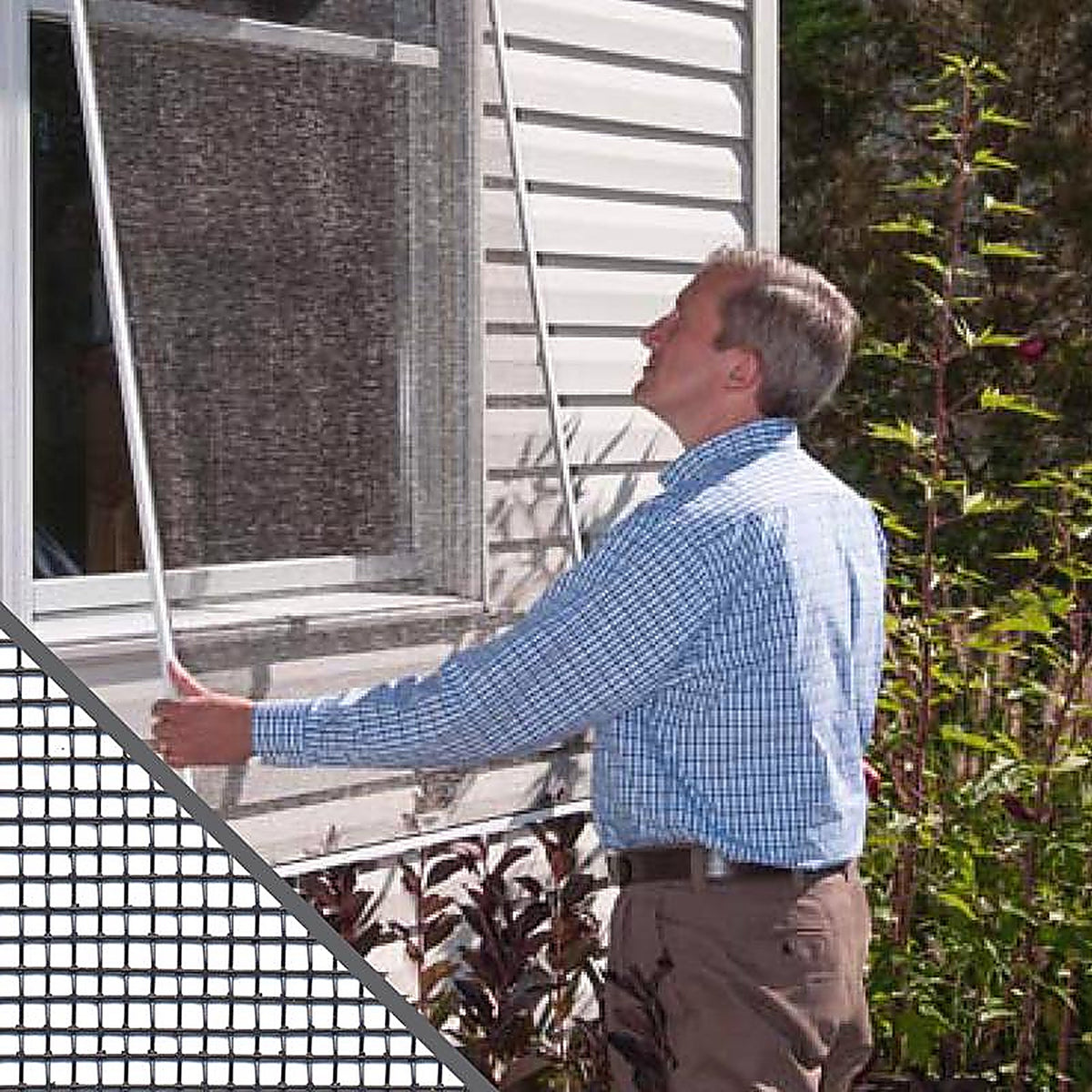 Saint-Gobain - FCS9219-M - 24 in. W X 7 ft. L Silver Aluminum Insect Screen Cloth
