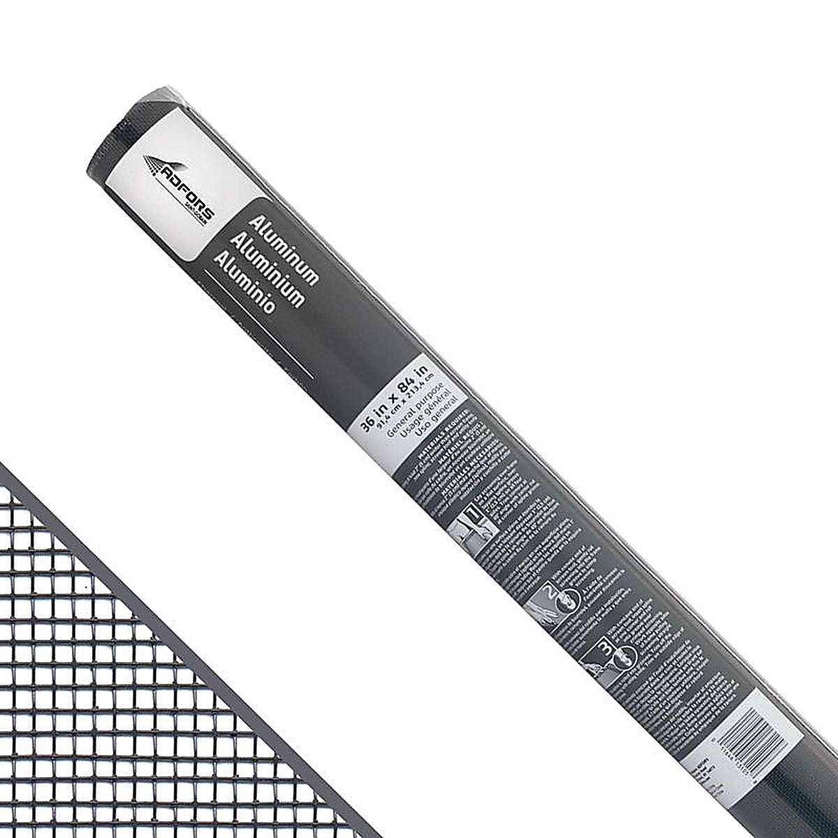 Saint-Gobain - FCS9370-M - 36 in. W X 7 ft. L Charcoal Aluminum Insect Screen Cloth