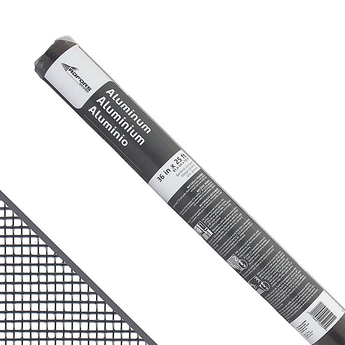 Saint-Gobain - FCS9364-M - 36 in. W X 25 ft. L Charcoal Aluminum Insect Screen Cloth