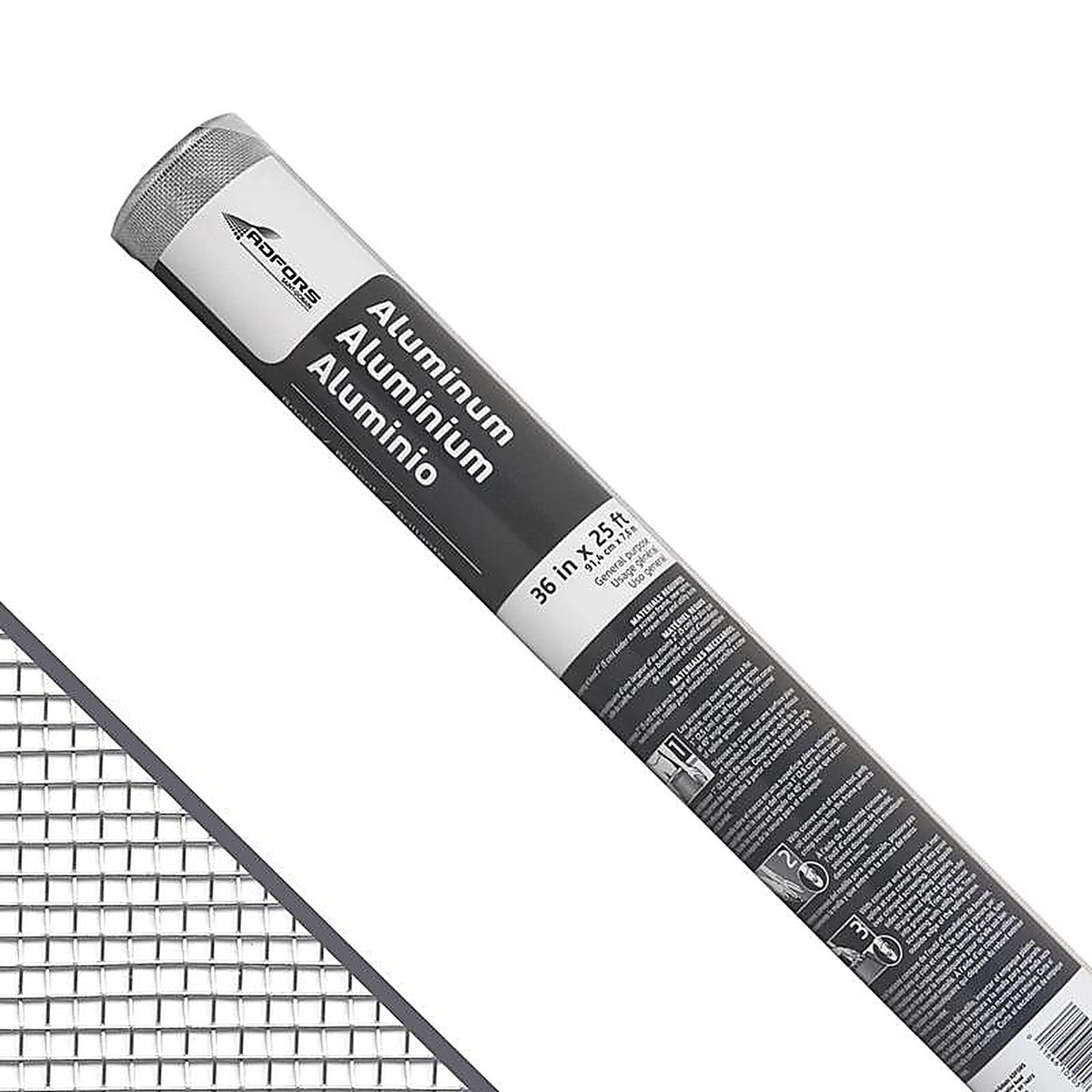 Saint-Gobain - FCS9214-M - 36 in. W X 25 ft. L Gray Aluminum Insect Screen Cloth