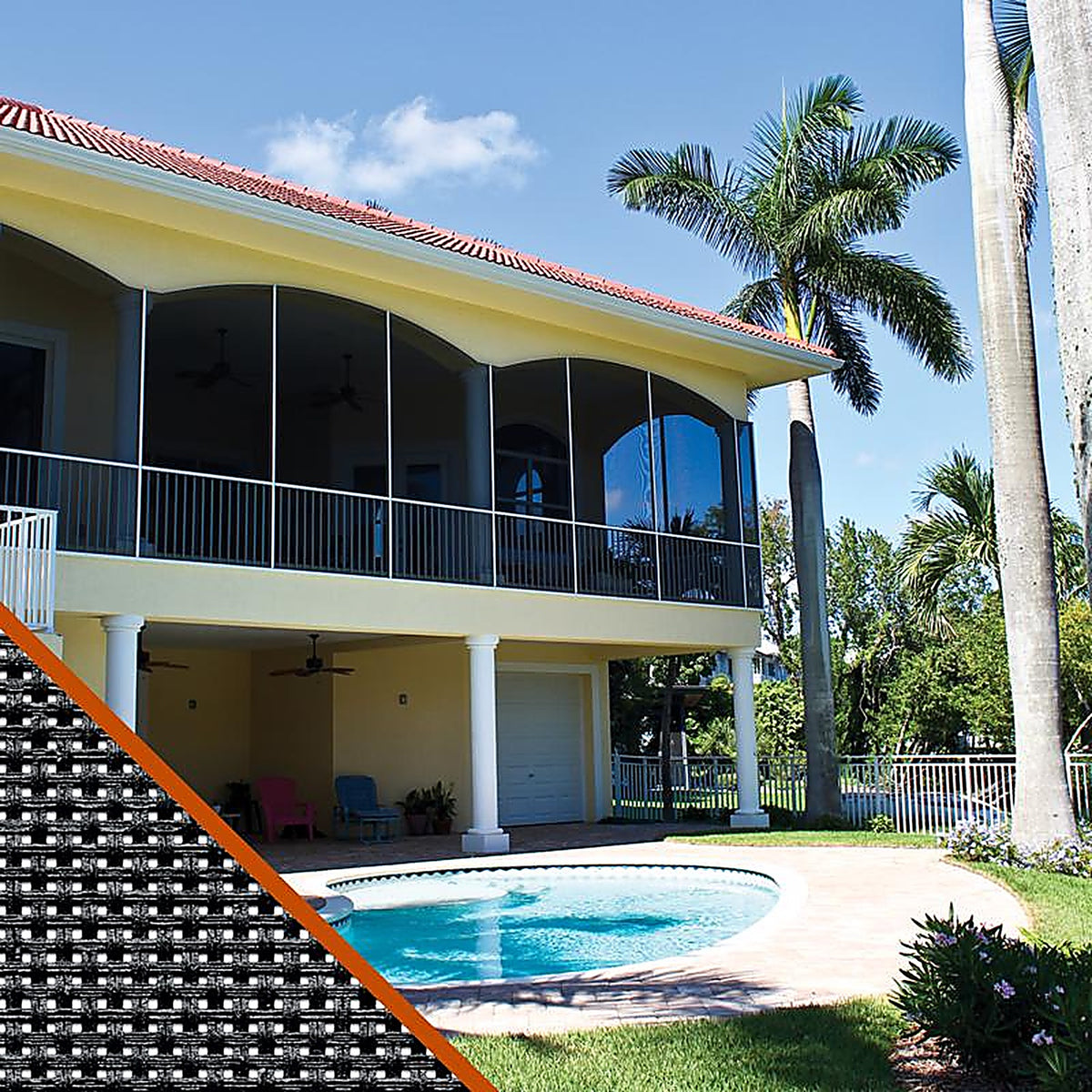 Saint-Gobain - FCS10391-M - 36 in. W X 7 ft. L Charcoal Fiberglass Solar Screen