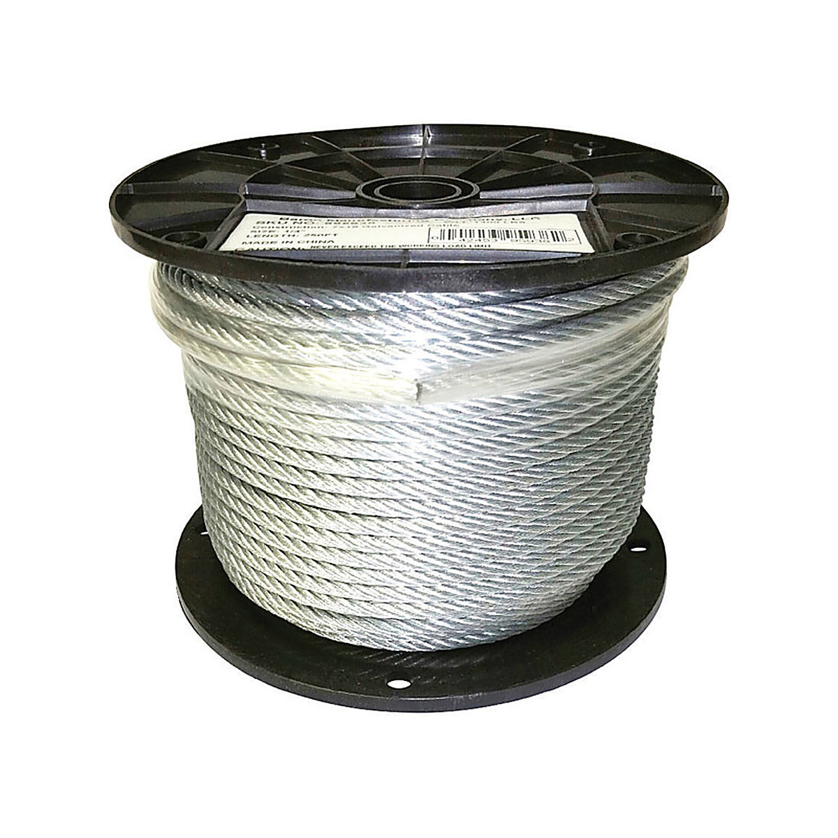 Baron - 695938 - Galvanized Galvanized Steel 1/4 in. D X 250 ft. L Cable