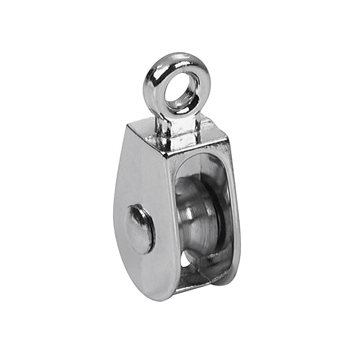 Baron - 0174ZD-1 - 1 in. D Electro-Plated Iron Fixed Eye Single Eye Pulley