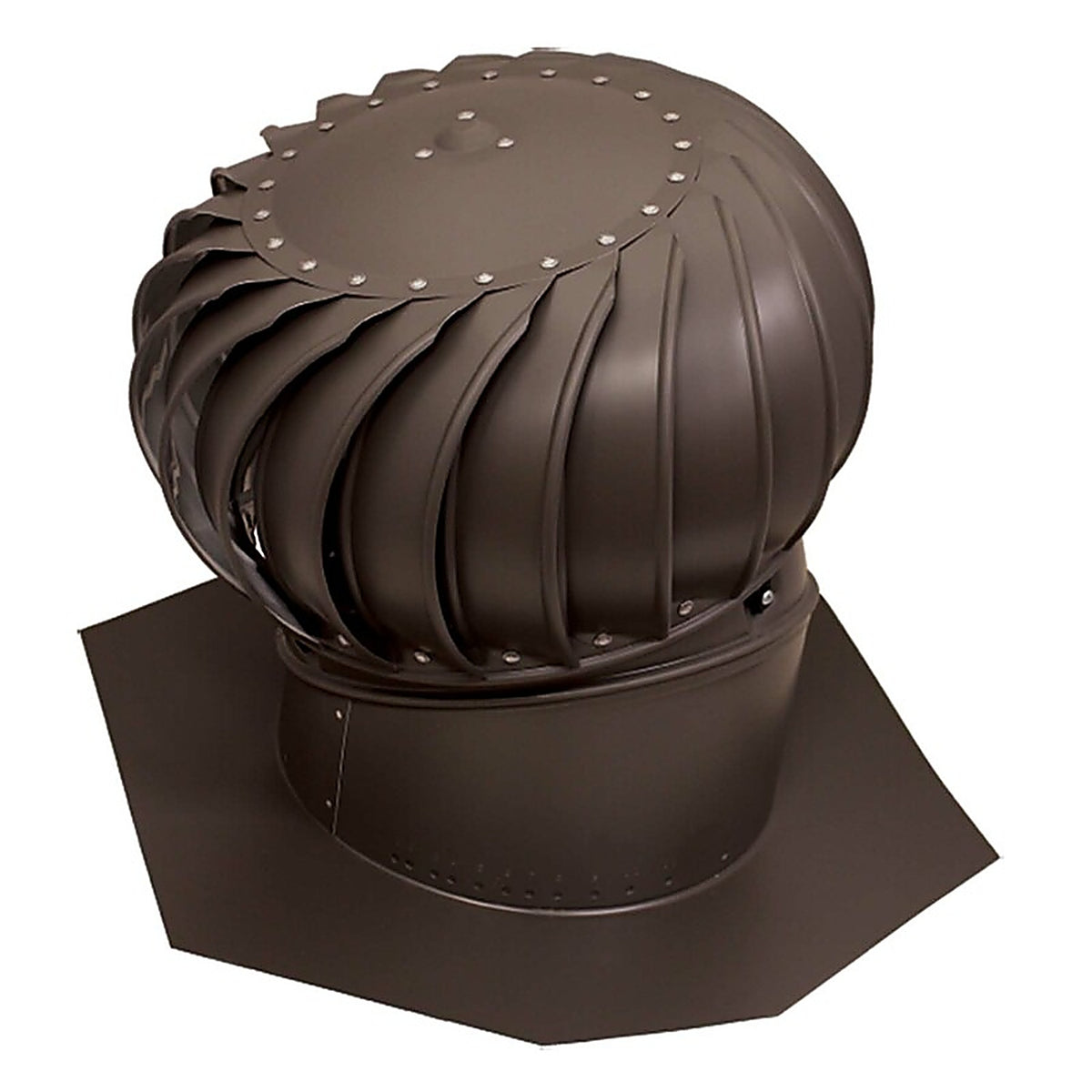 Air Vent - TIBS0800 - Air Hawk 18.4 in. H x 12 in. Dia. Brown Aluminum Turbine and Base