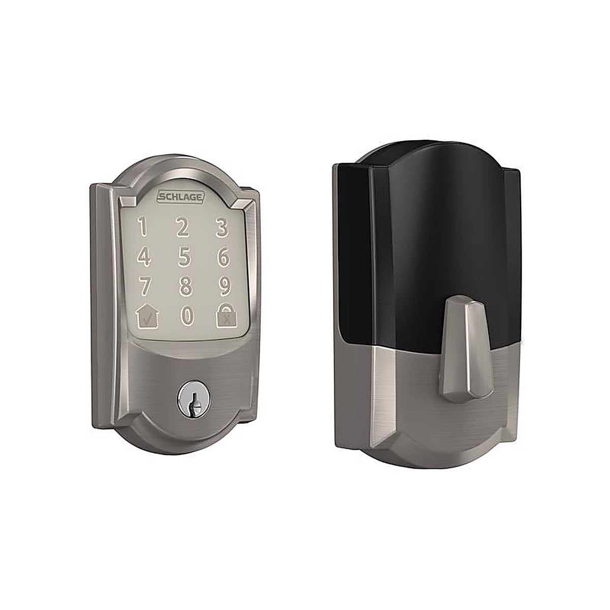 Schlage - BE489WBVCAM619 - Encode Satin Nickel Metal Wifi Deadbolt