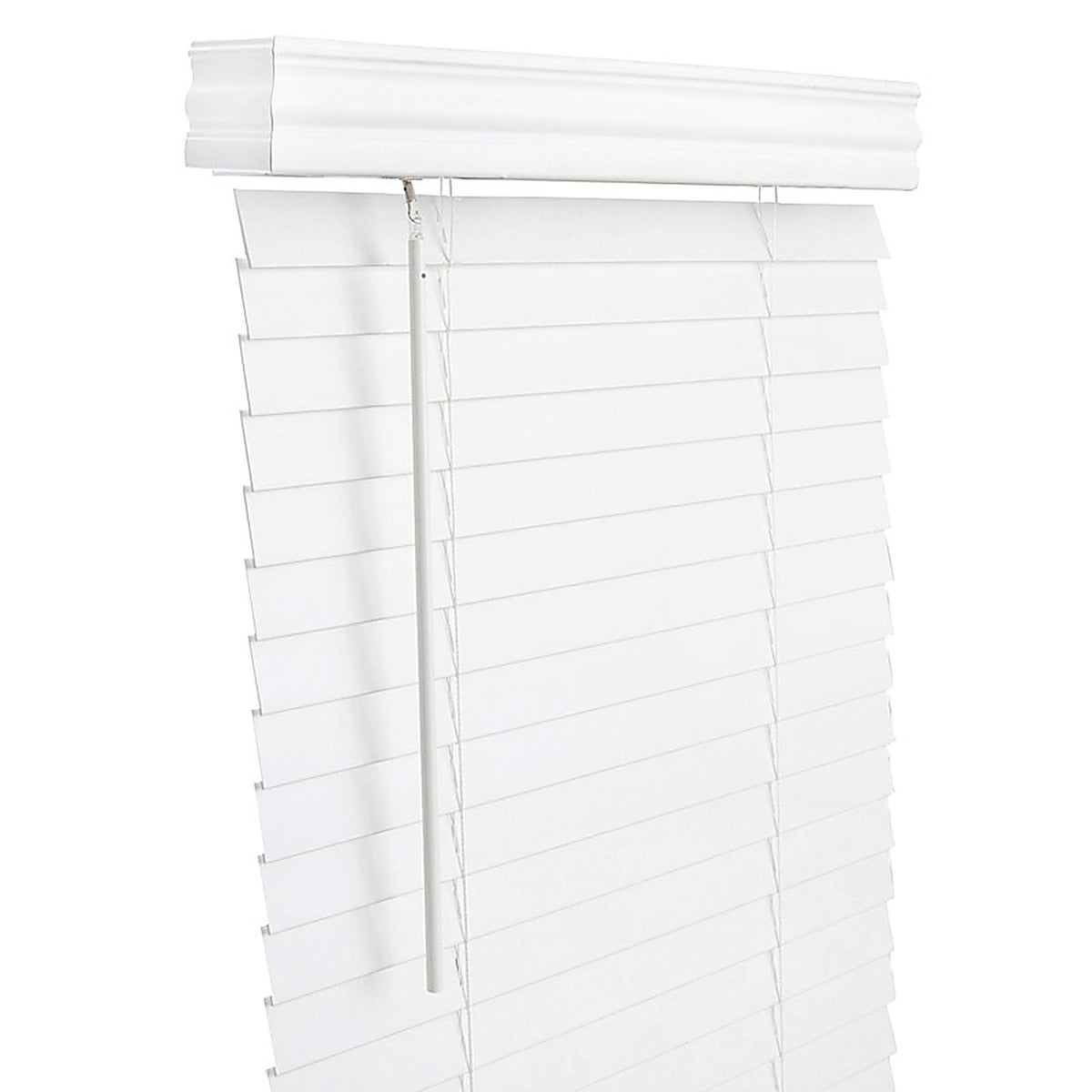 Living Accents - FAX2360WH - Faux Wood 2 in. Blinds 23 in. W x 60 in. H White Cordless