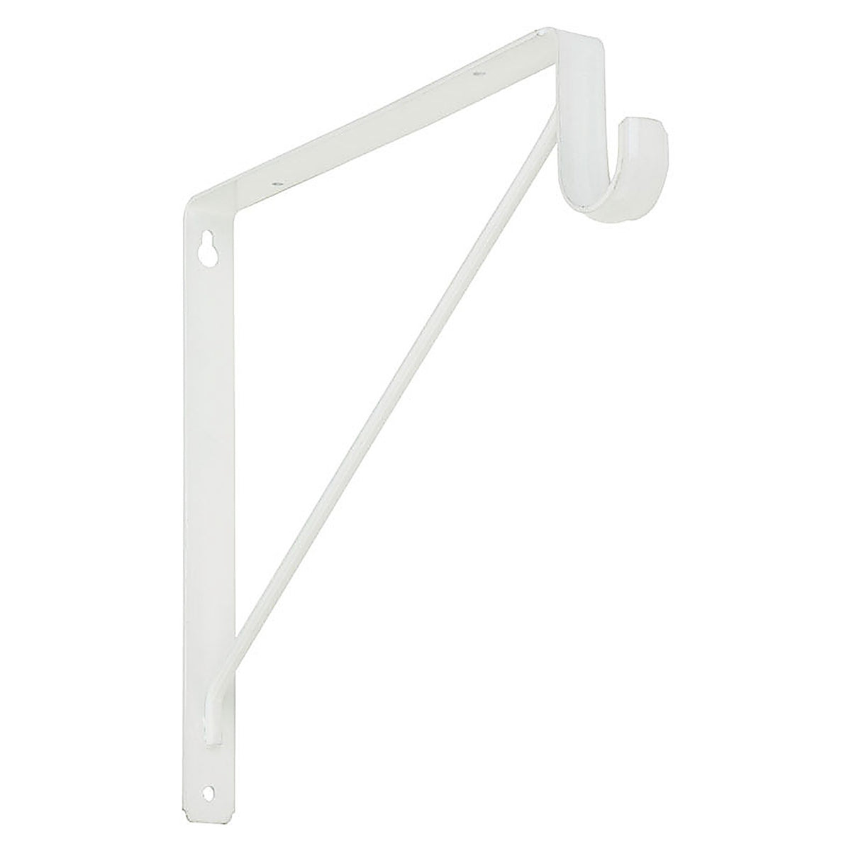 National Hardware - S822-094 - White Steel Shelf/Rod Bracket 32 Ga. 12-7/16 in. L