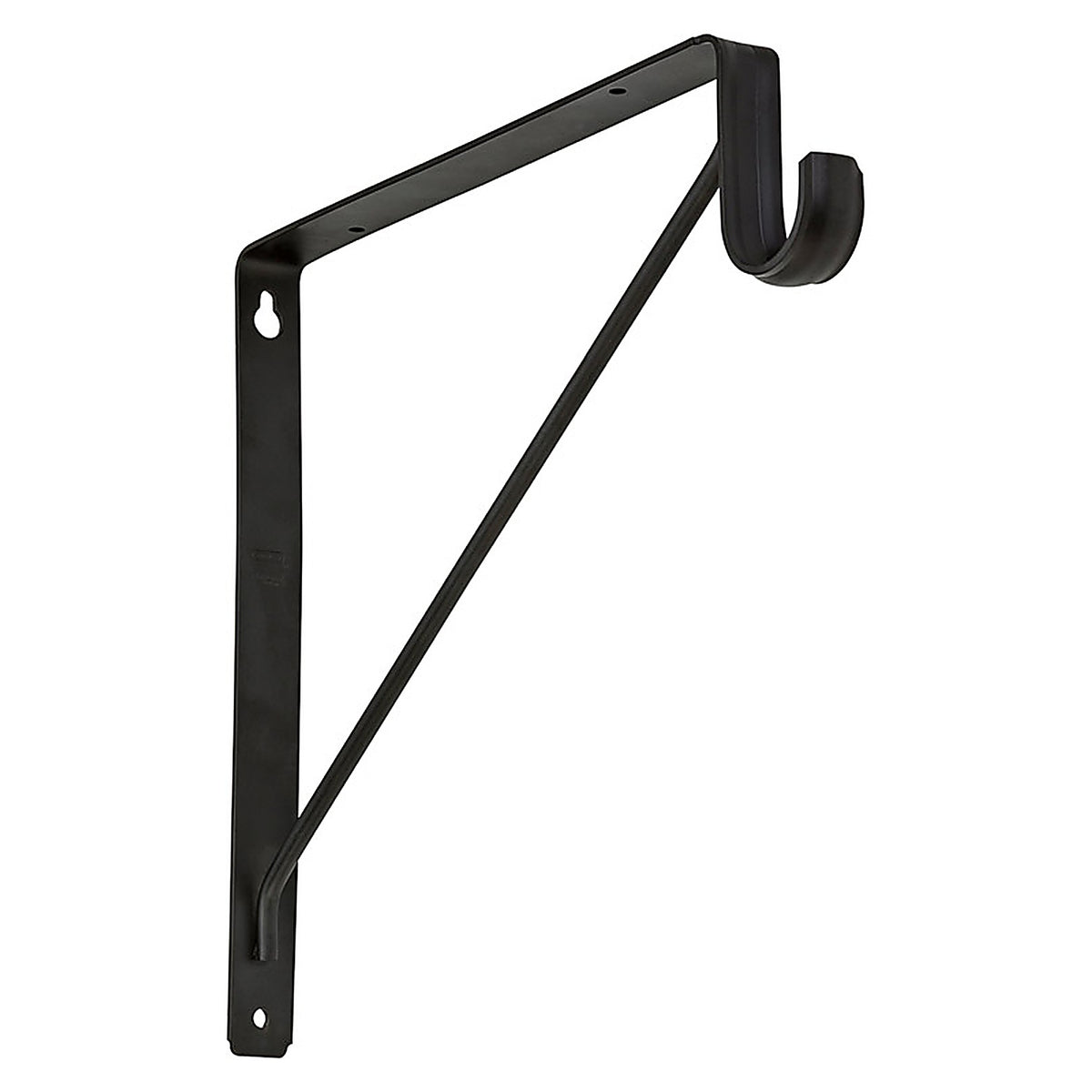 National Hardware - S822-092 - Black Steel Shelf/Rod Bracket 32 Ga. 12-7/16 in. L