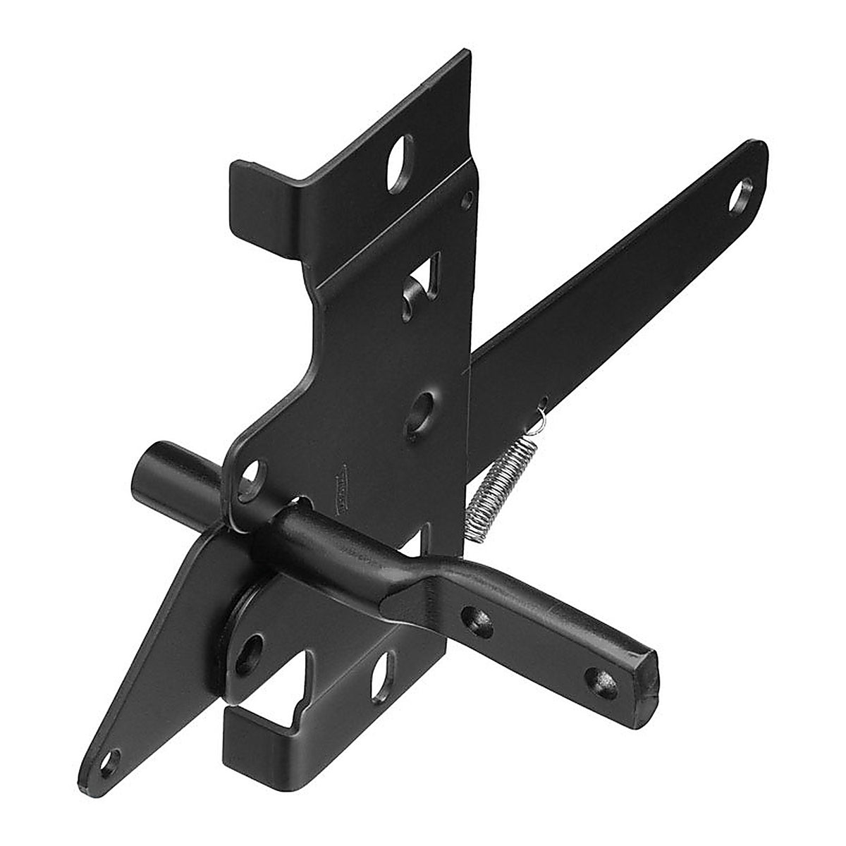 National Hardware - N199-158 - 6.77 in. H x 6.75 in. W x 5 in. L Matte Black Steel Post Gate Latch