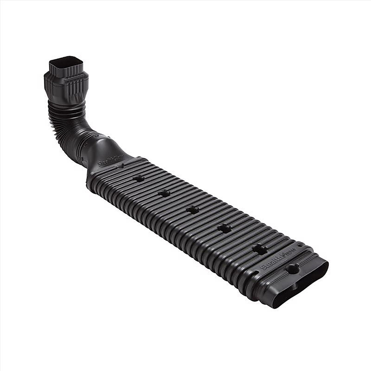 Amerimax - 4601 - StealthFlow 4.75 in. H X 7.25 in. W X 43 in. L Black Vinyl K Downspout Extension