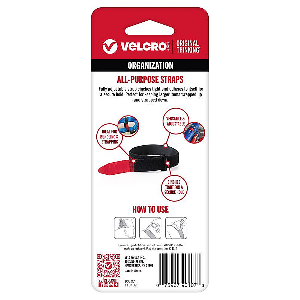 Velcro - 90107 - Strap 18 in. L - 2/Pack