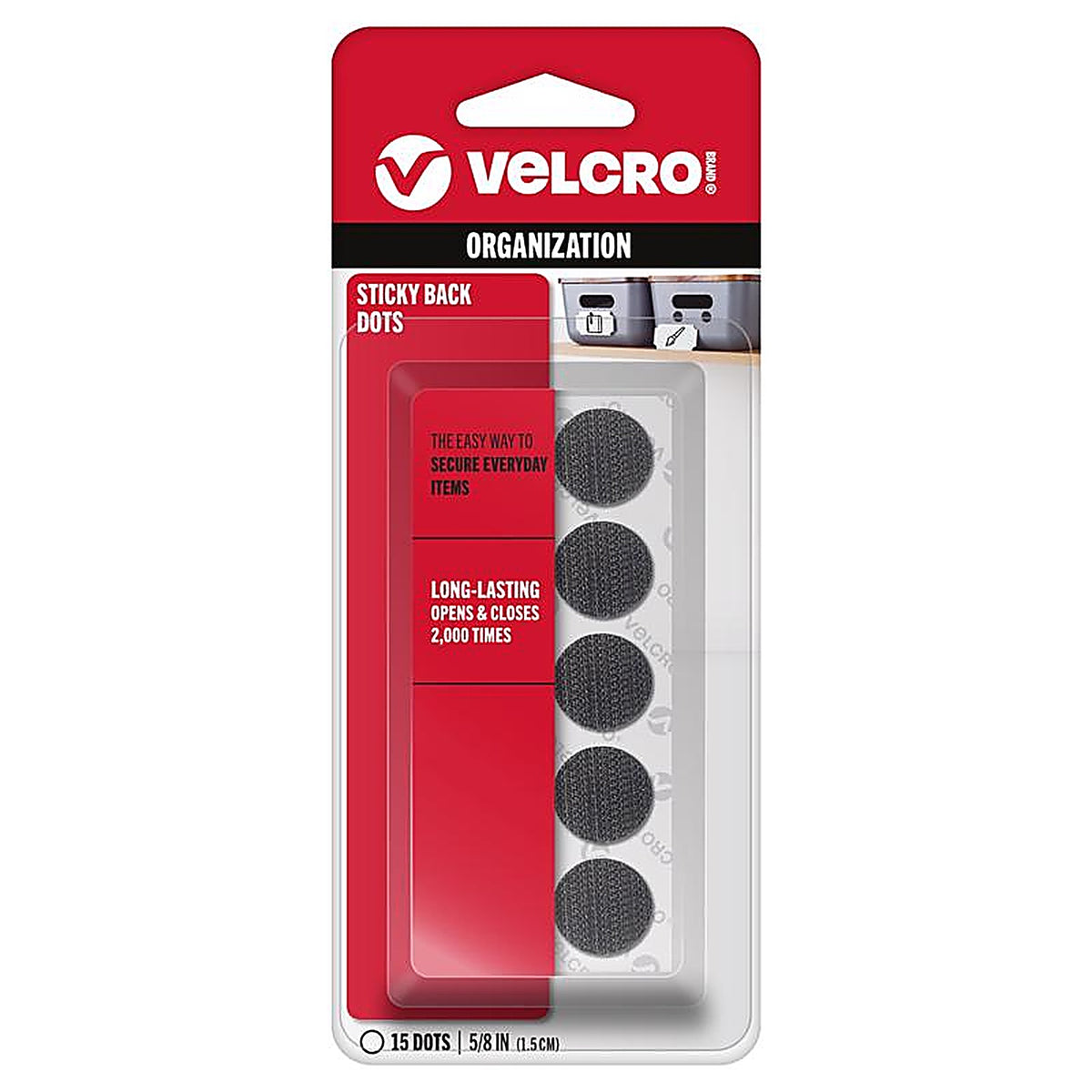 Velcro - 90069 - Hook and Loop Fastener 5/8 in. L - 15/Pack