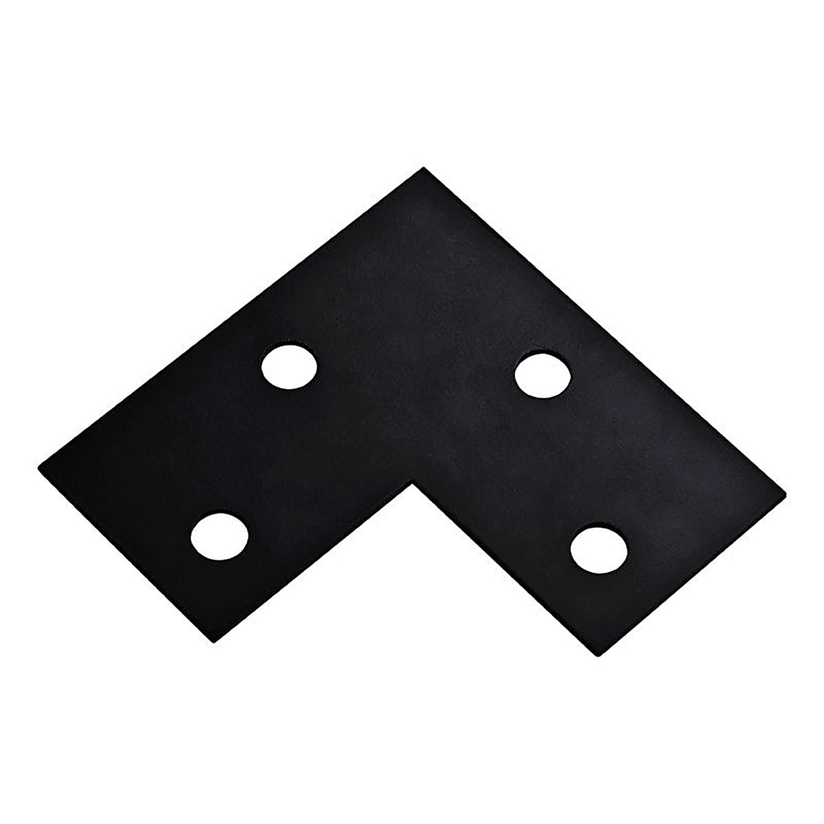 National Hardware - N351-506 - 6 in. H X 3 in. W X 0.125 in. D Black Carbon Steel Flat Corner Plate