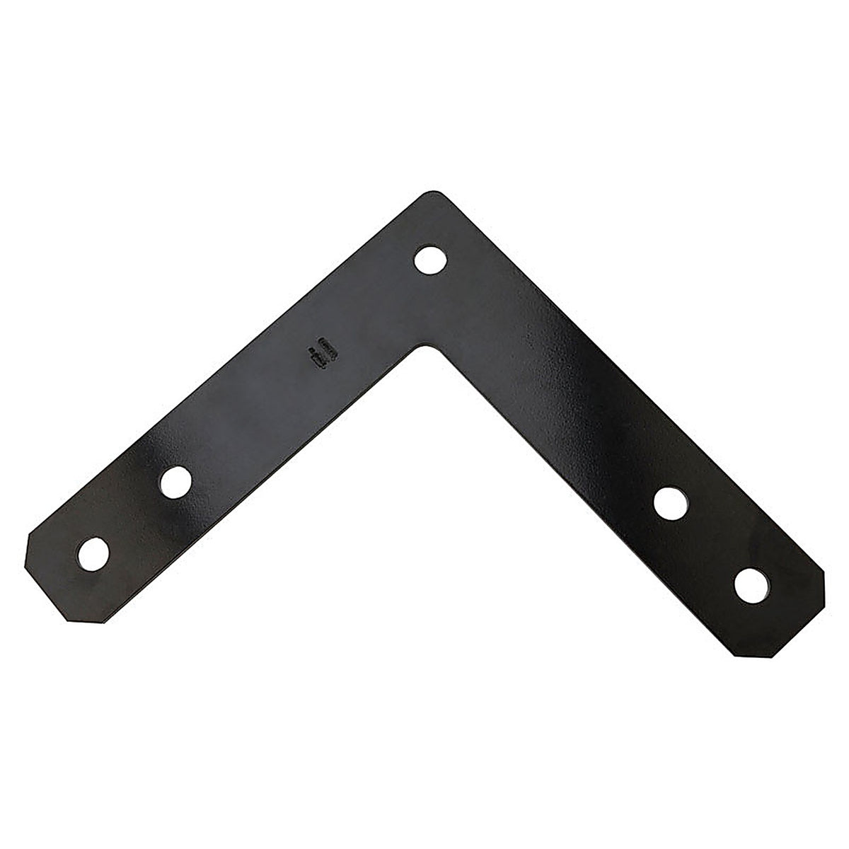 National Hardware - N266-475 - 12 in. H x 2.5 in. W x 0.188 in. D Black Steel Flat Corner Plate