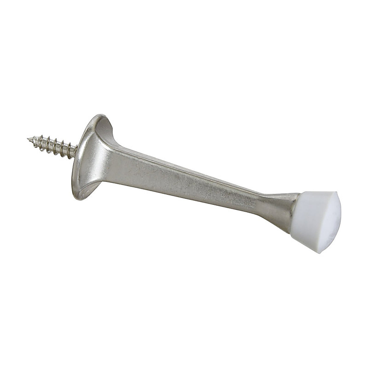 National Hardware - N331-363 - 3 in. W Zinc Satin Nickel Rigid Door Stop Mounts to door