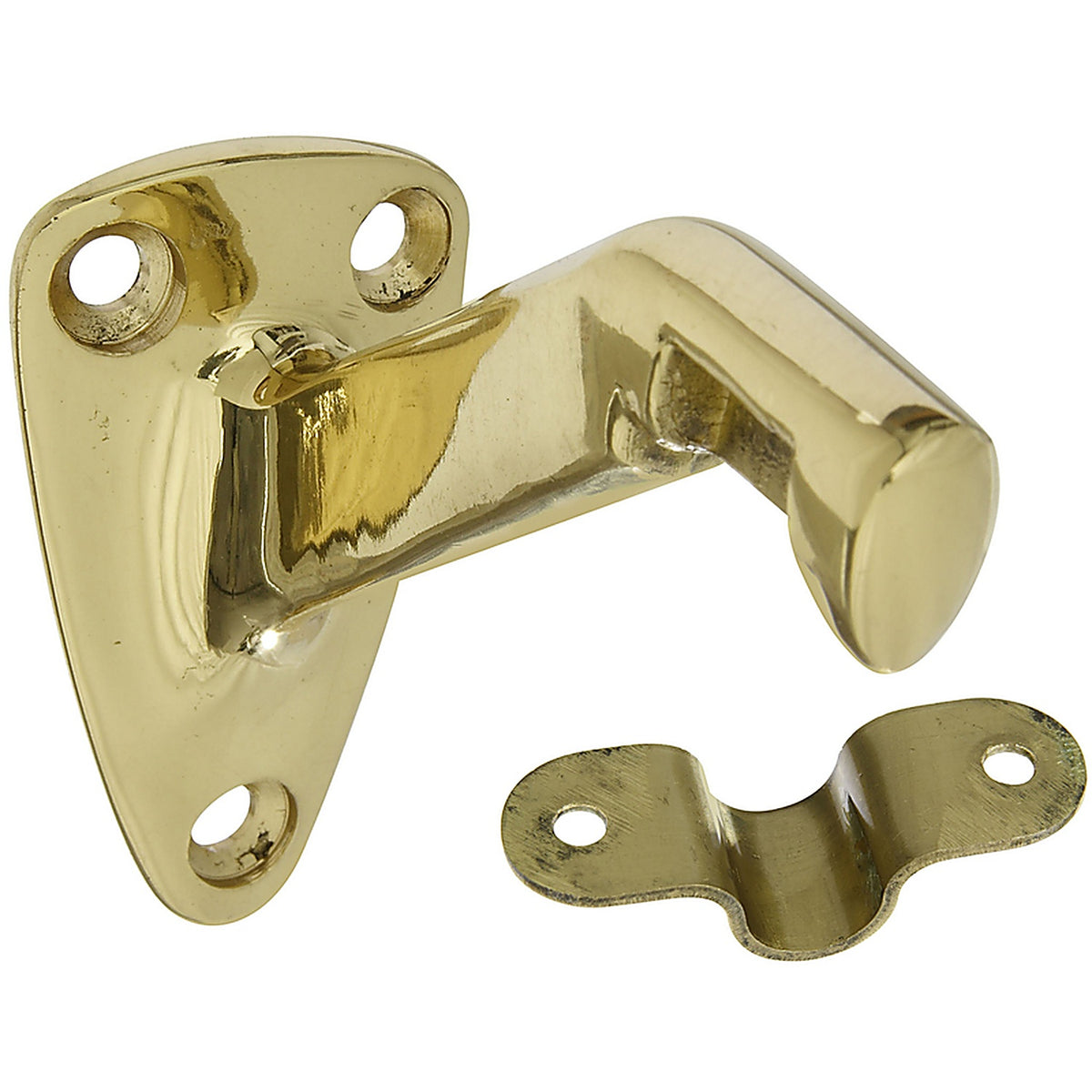National Hardware - N216-168 - Gold Solid Brass Handrail Bracket 3.38 in. L 250 lb