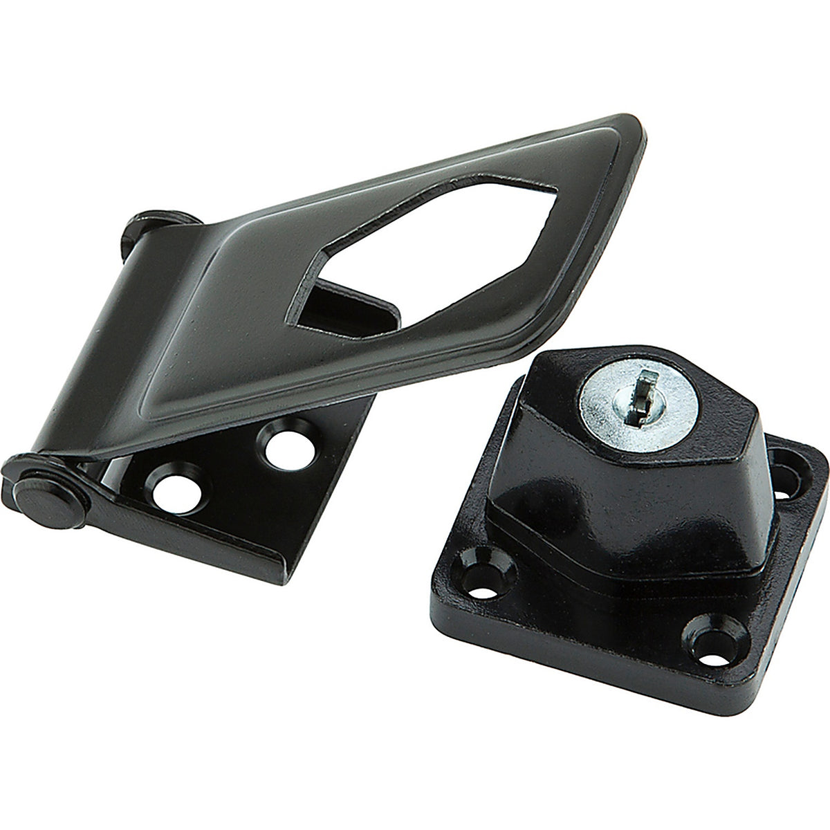 National Hardware - N102-802 - Black Steel 3.5 in. L Keyed Hasp Lock - 1/Pack