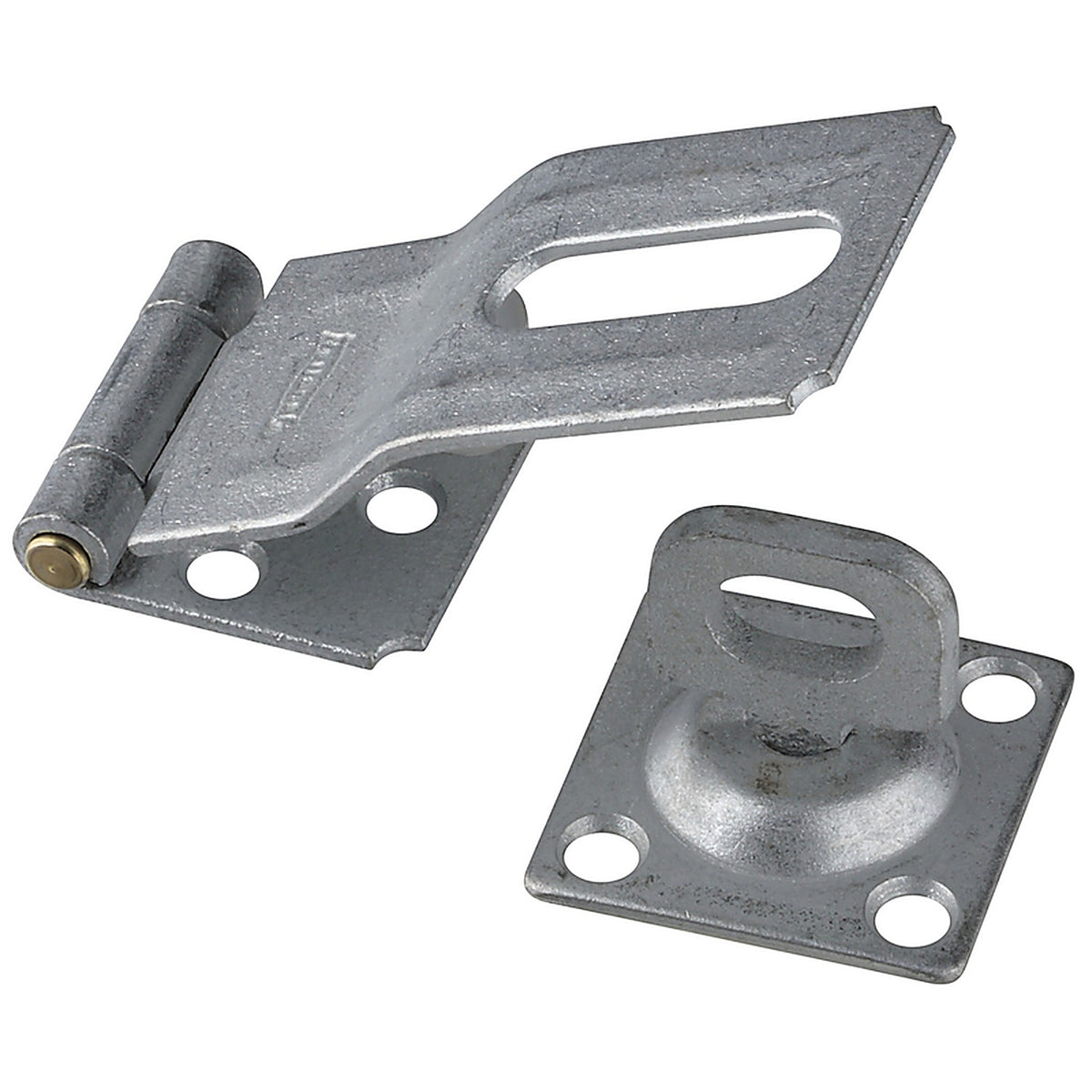 National Hardware - N103-044 - Galvanized Brass/Steel 3-1/4 in. L Swivel Staple Safety Hasp 1 pk