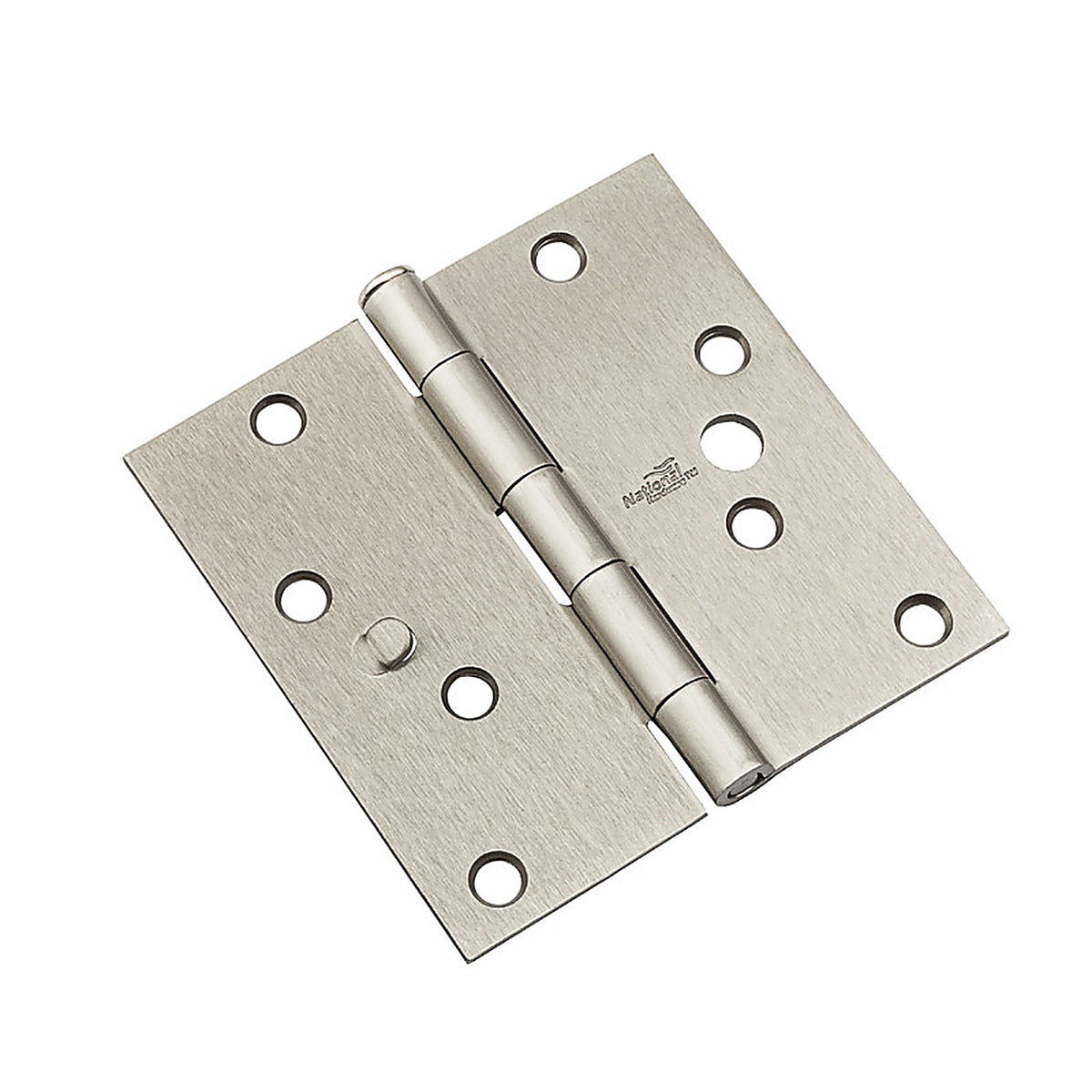 National Hardware - N830-404 - 4 in. L Satin Nickel Door Hinge 3 pk