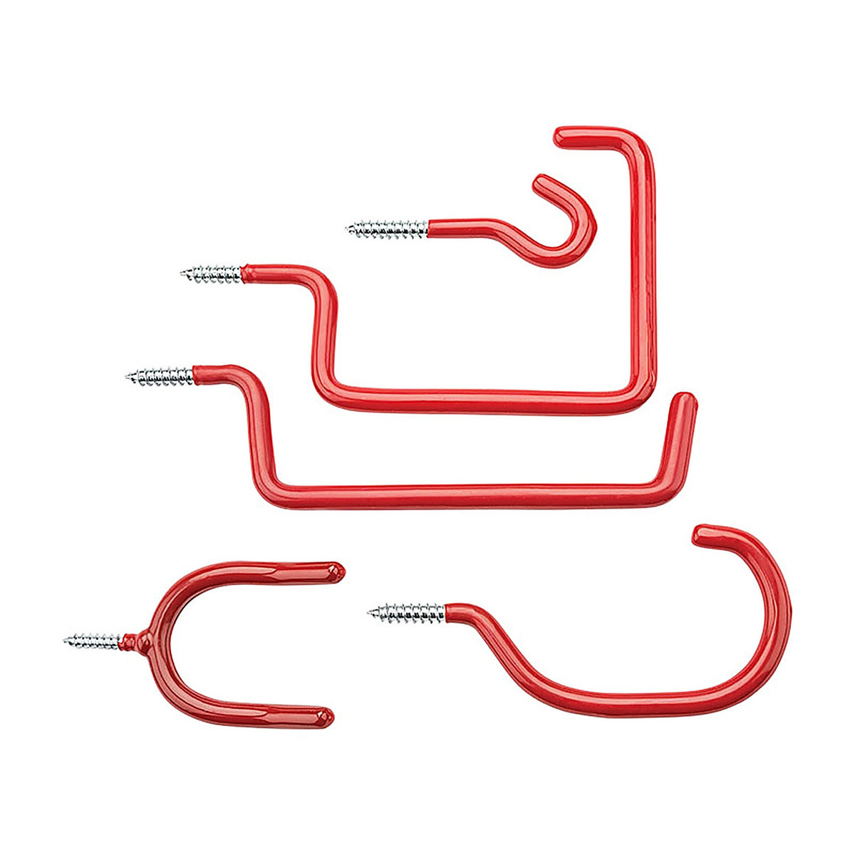 National Hardware - N112-036 - Vinyl Coated Red Steel Home Assortment Hook - 5/Pack