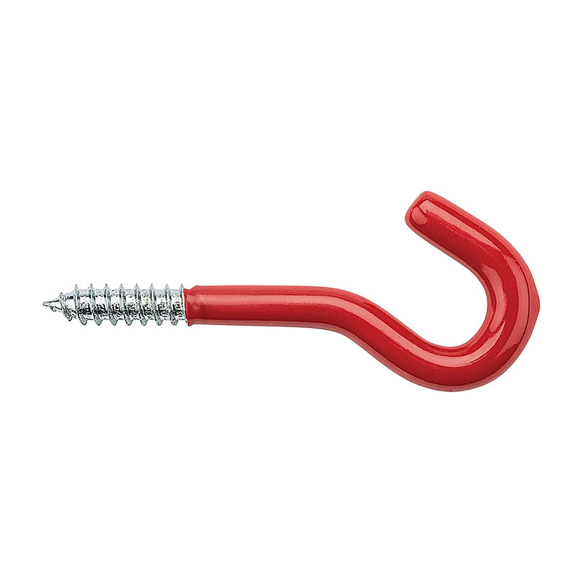 National Hardware - N188-006 - 3-5/8 in. L Vinyl Coated Red Steel Screw Hook 50 lb. cap. 2 pk