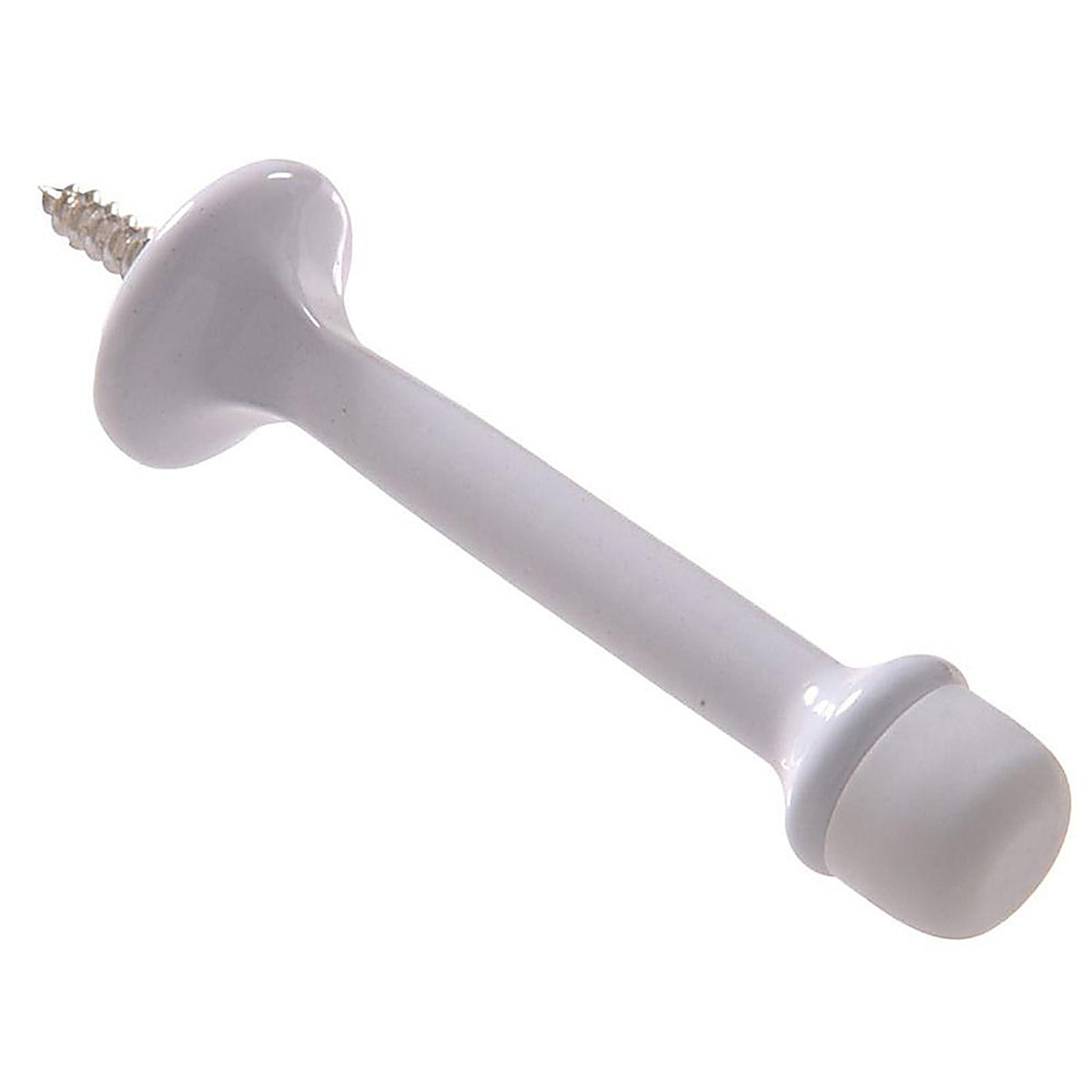 Ives - SP61A-W - Aluminum White Door Stop Mounts to door and wall