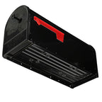 Gibraltar - OM160B01 - Outback Classic Galvanized Steel Post Mount Black Double Door Mailbox