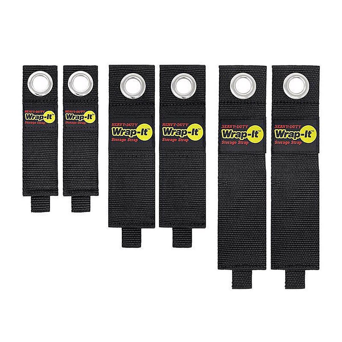 Wrap-It - 106-234BX - Storage Heavy-Duty Black Storage Straps 50 lb. - 6/Pack