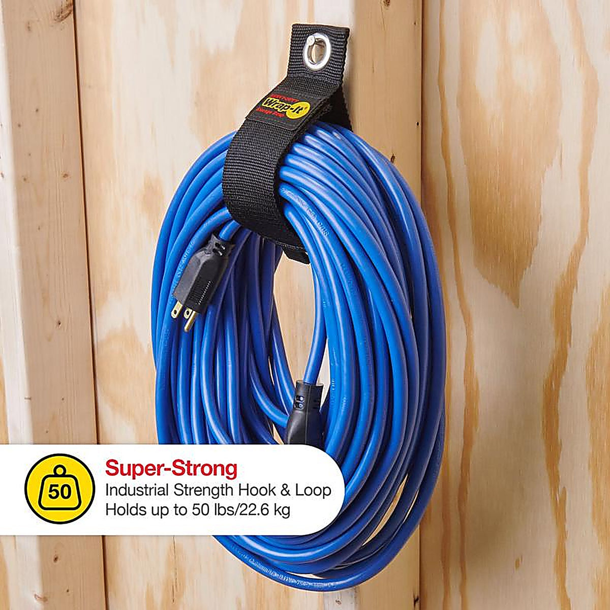 Wrap-It - 106-234BX - Storage Heavy-Duty Black Storage Straps 50 lb. - 6/Pack