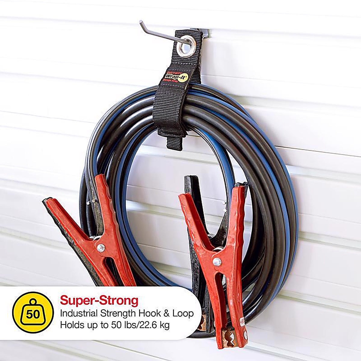Wrap-It - 103-20BX - Storage Heavy-Duty 1.5 in. W x 10 in. L Black Storage Straps 50 lb. - 3/Pack