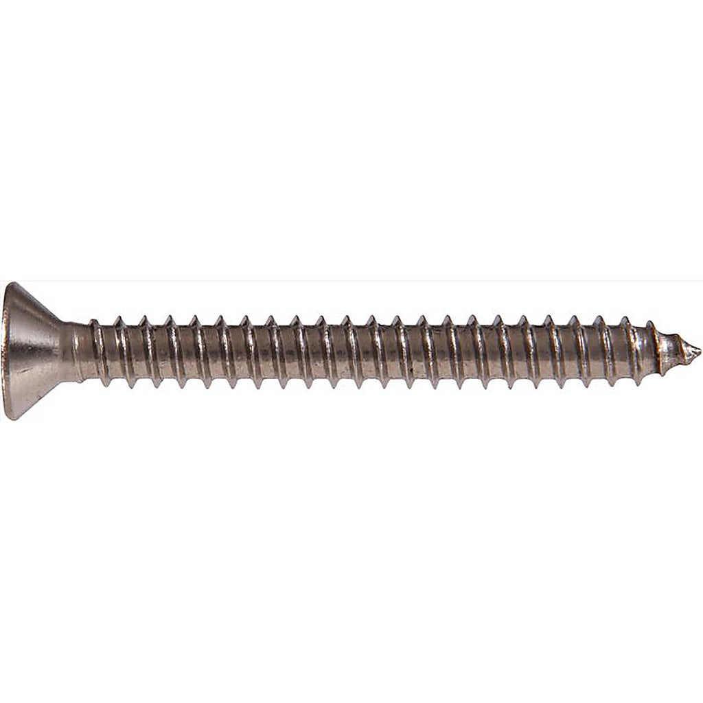 Hillman - 823478 - No. 8 x 3 in. L Phillips Flat Head Stainless Steel Sheet Metal Screws - 50/Pack