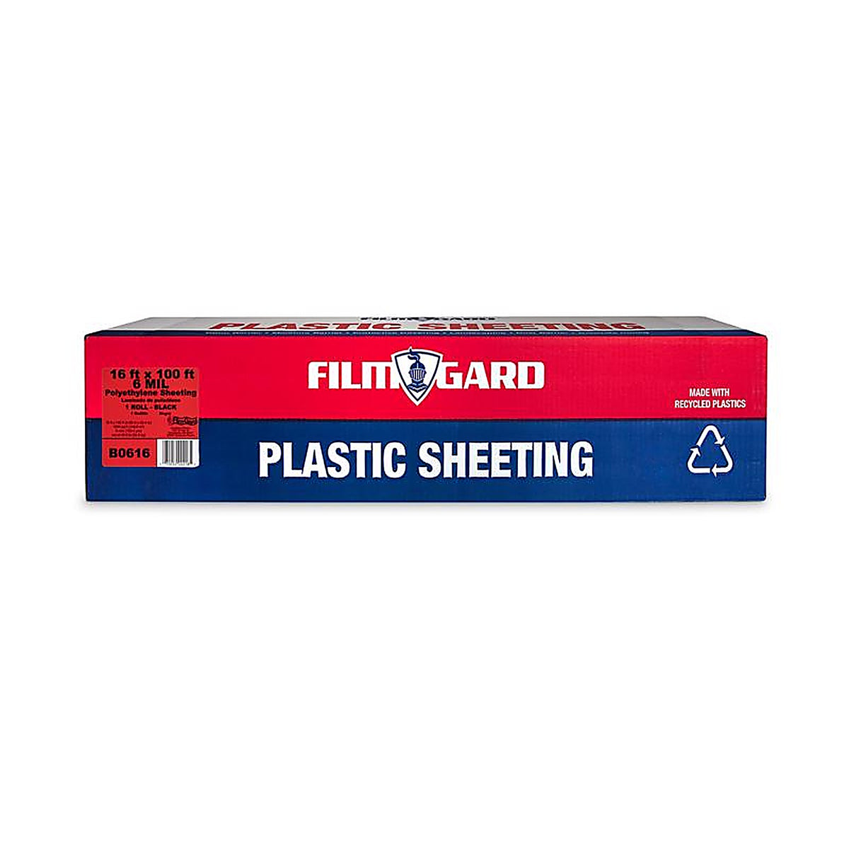 Film-Gard - 626054 - Plastic Sheeting 6 mil T X 16 ft. W X 100 ft. L Polyethylene Black 1 pk