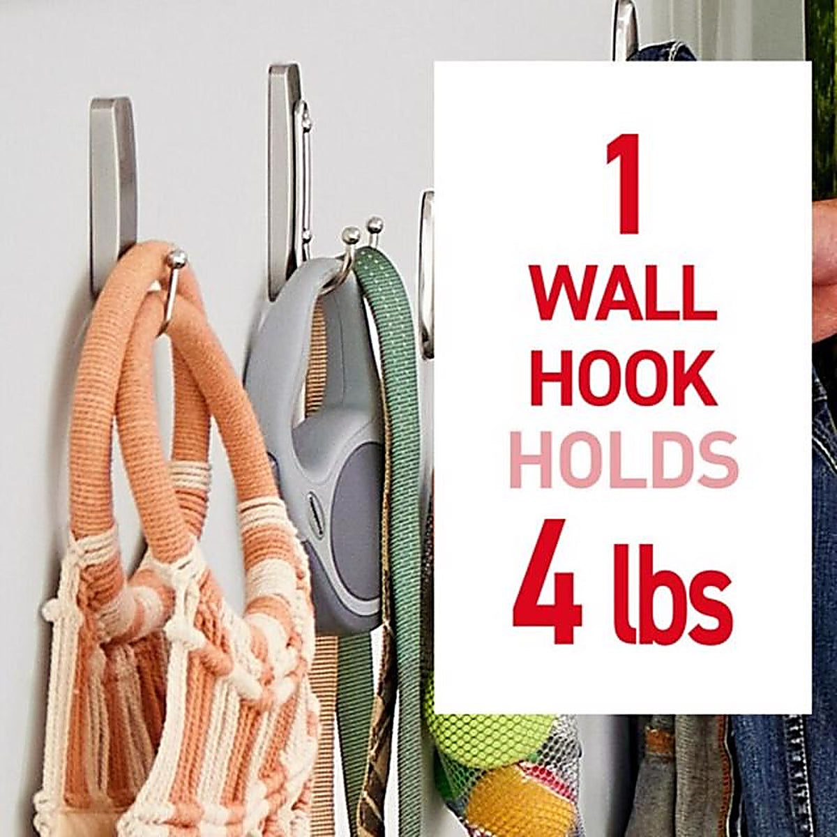 3M - 17036BN-ES - Command 2 in. L Brushed Nickel Metal Large Double Hook 4 lb. capacity - 1/Pack