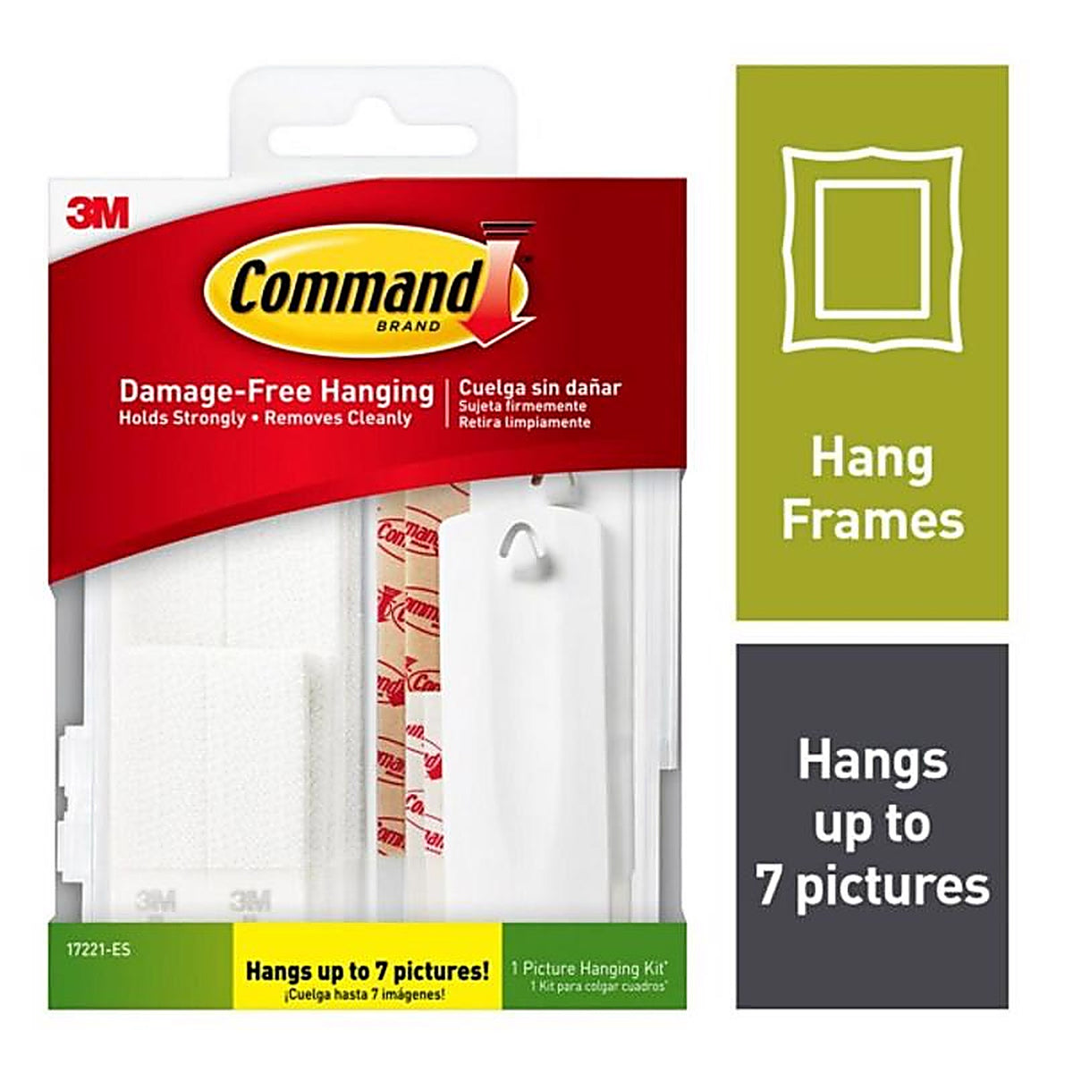 3M - 17221-ES - Command White Foam Picture Hanging Set - 16/Pack